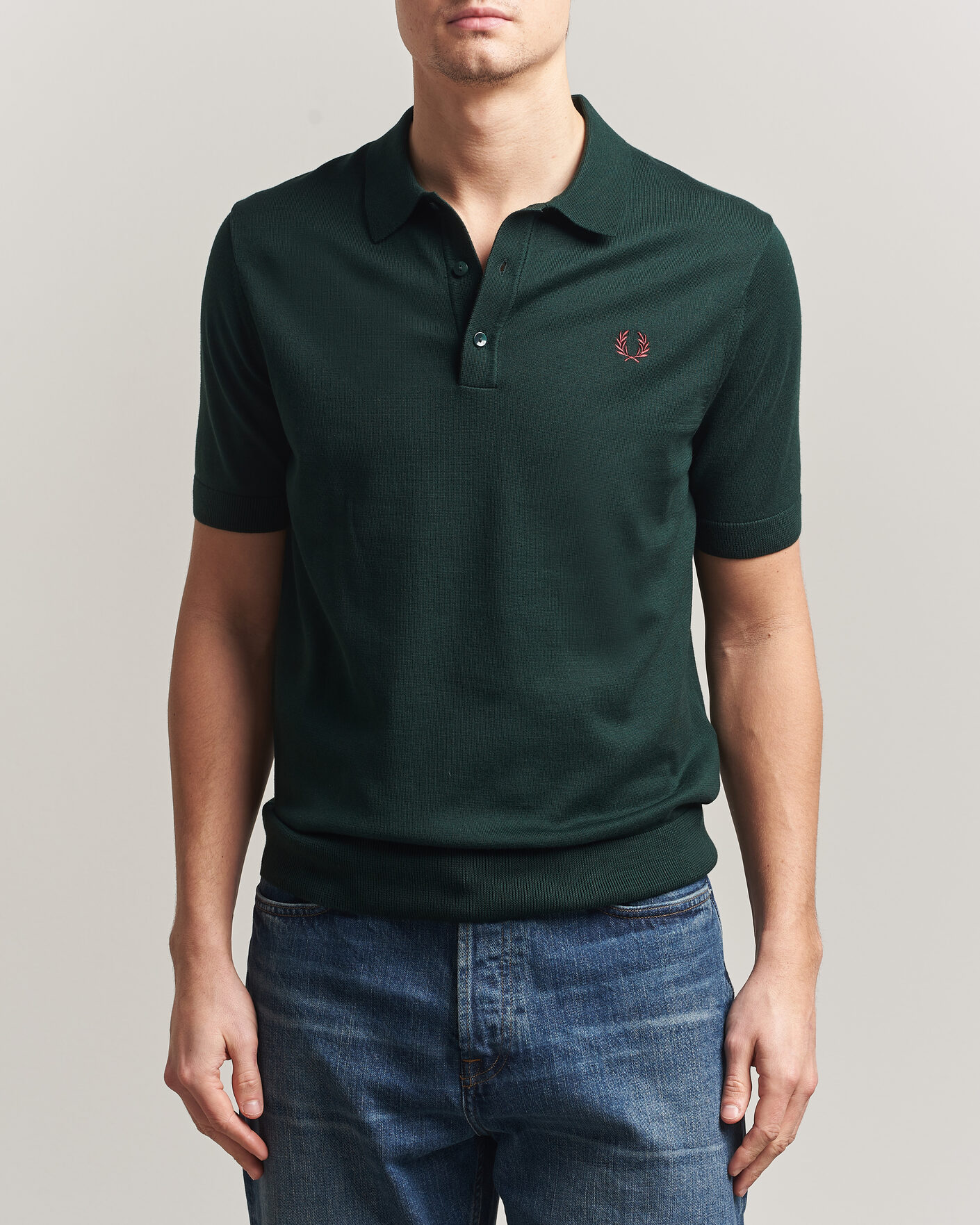 Hombres | Polos | Fred Perry | Cotton Knitted Polo Grassroots Green