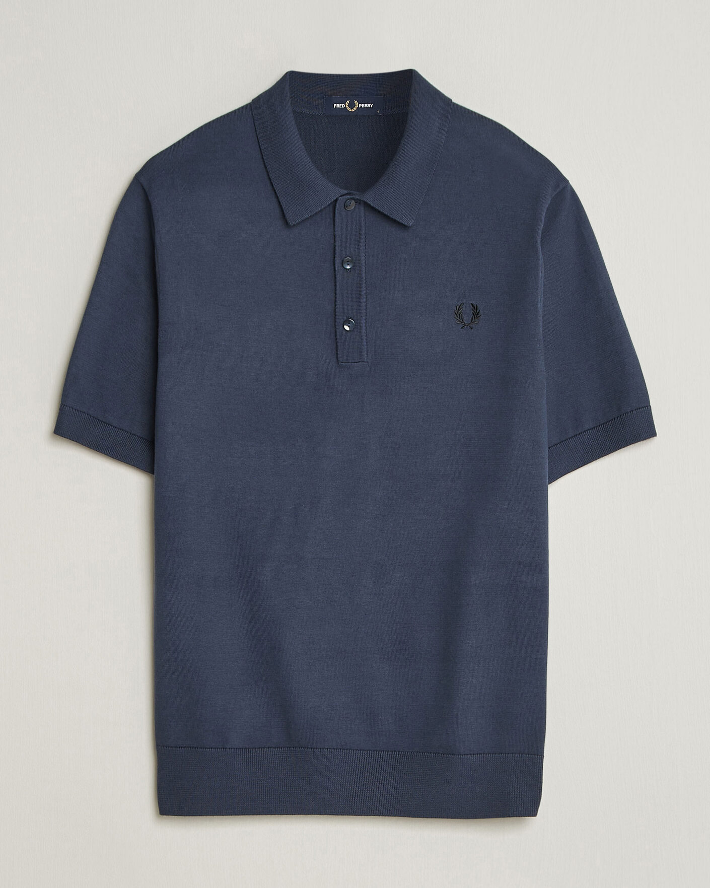 Hombres | Polos | Fred Perry | Cotton Knitted Polo Dark Airforce