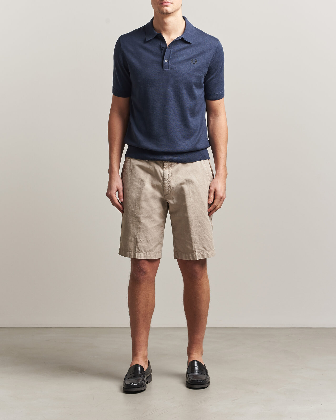 Hombres | Polos | Fred Perry | Cotton Knitted Polo Dark Airforce
