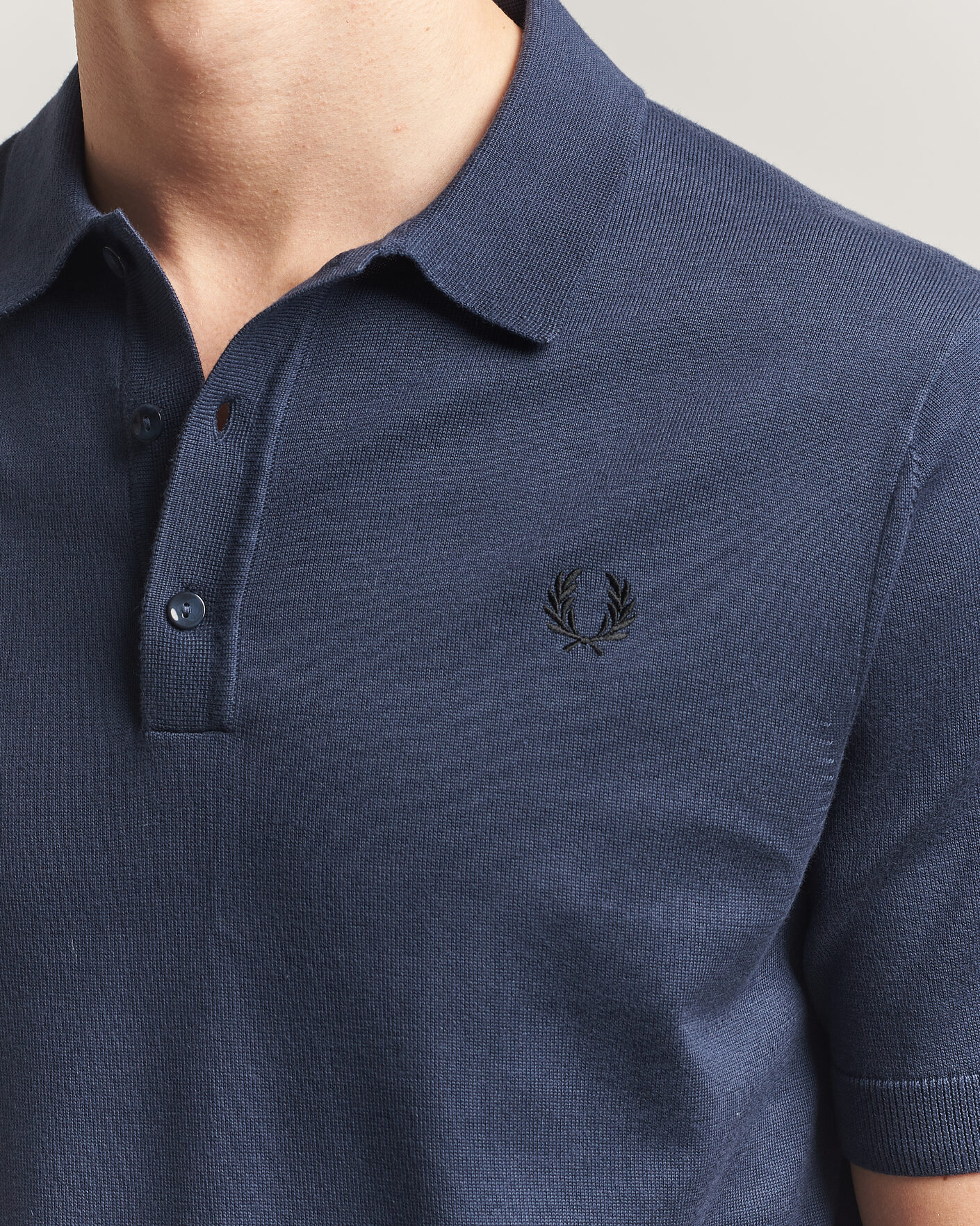 Hombres | Polos | Fred Perry | Cotton Knitted Polo Dark Airforce