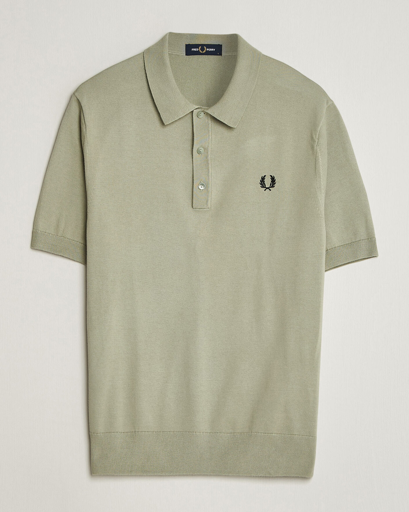 Hombres | Polos | Fred Perry | Cotton Knitted Polo Seagrass Green