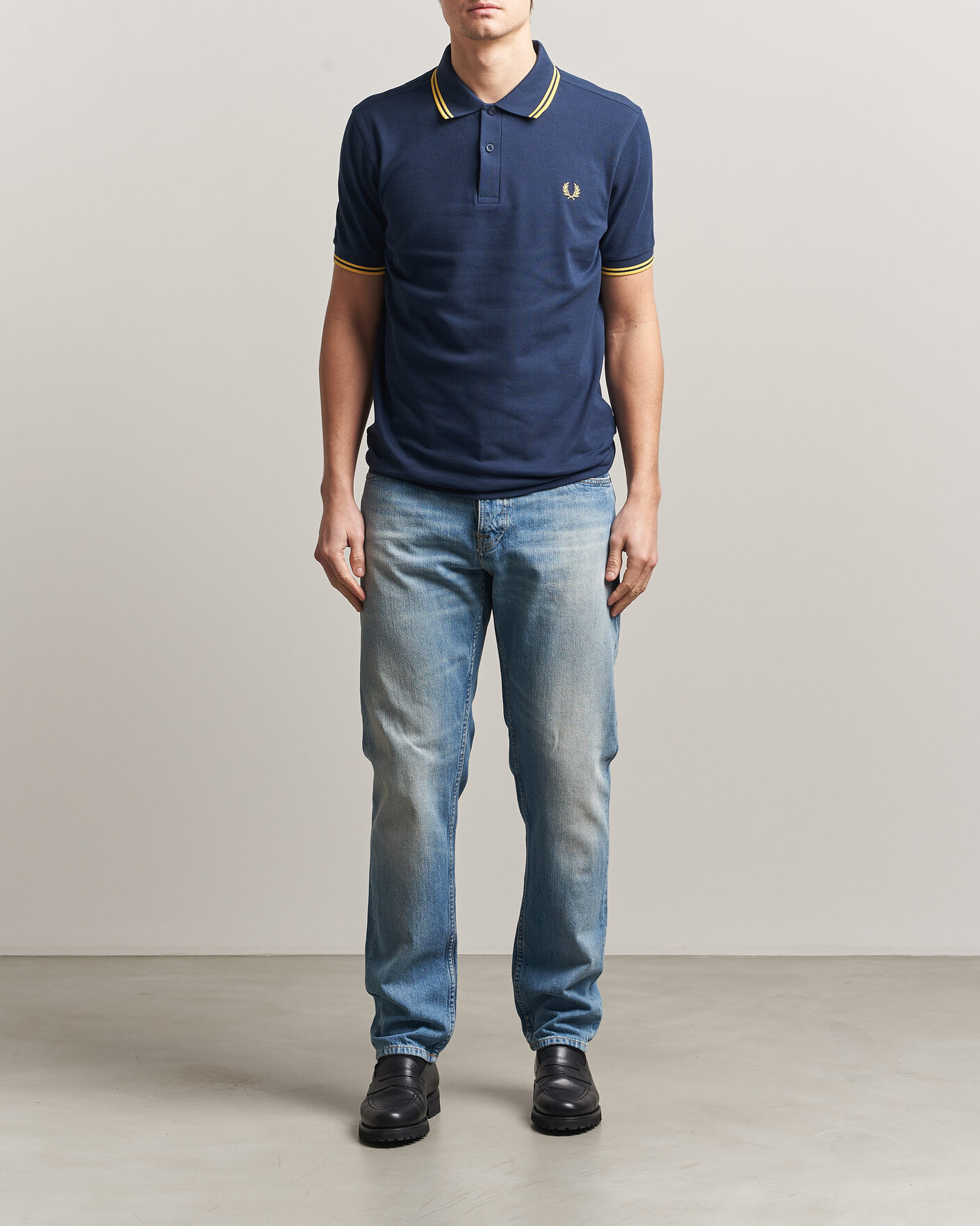 Hombres | Polos | Fred Perry | Twin Tipped Polo Shirt Tennis Blue
