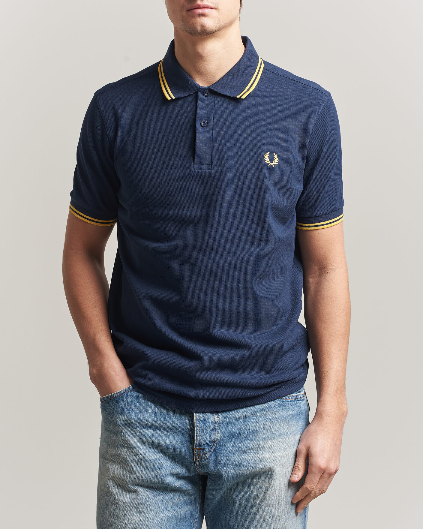 Hombres | Polos | Fred Perry | Twin Tipped Polo Shirt Tennis Blue