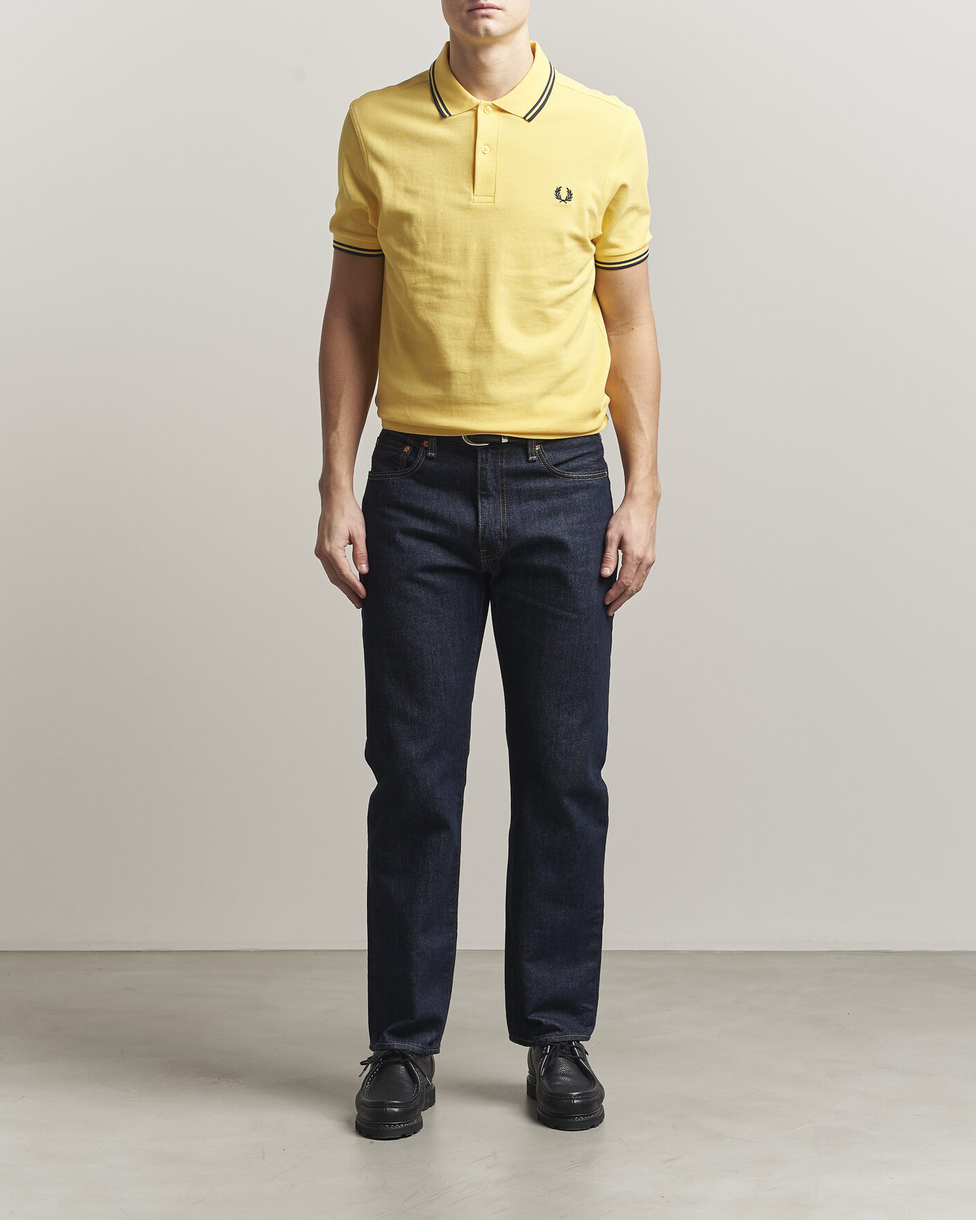 Hombres | Polos | Fred Perry | Twin Tipped Polo Shirt Lemon Yellow