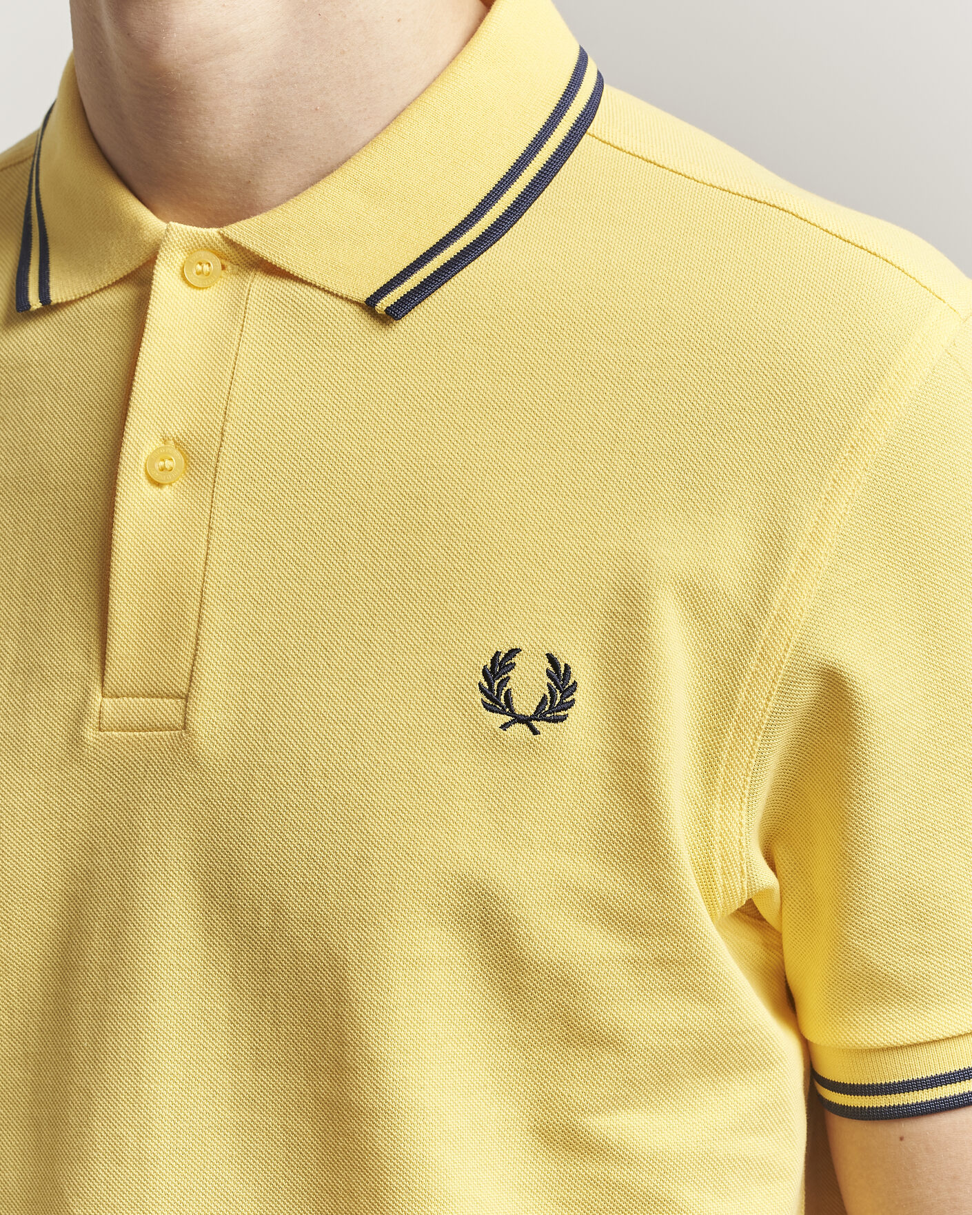 Hombres | Polos | Fred Perry | Twin Tipped Polo Shirt Lemon Yellow