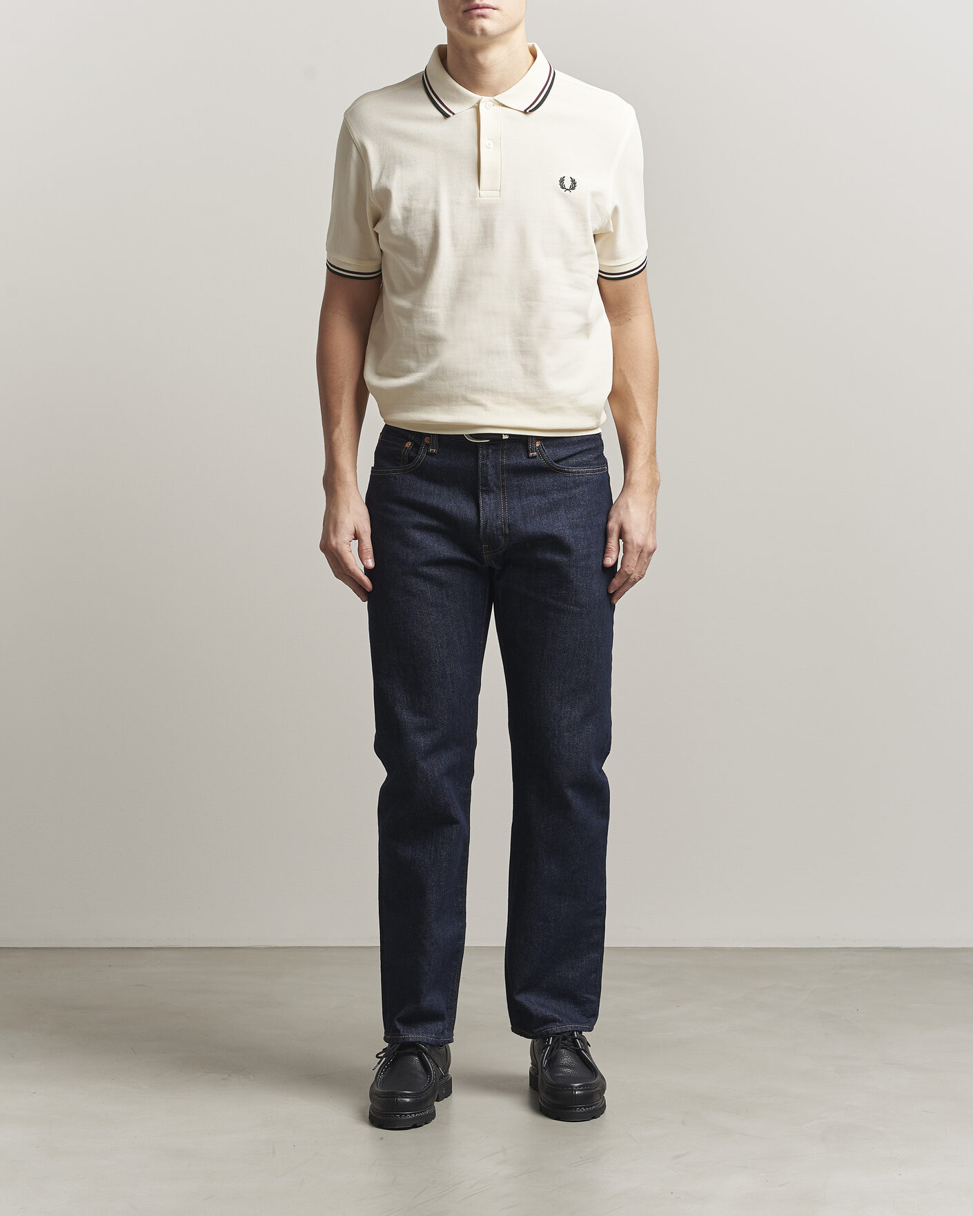 Hombres | Polos | Fred Perry | Twin Tipped Polo Shirt Ecru