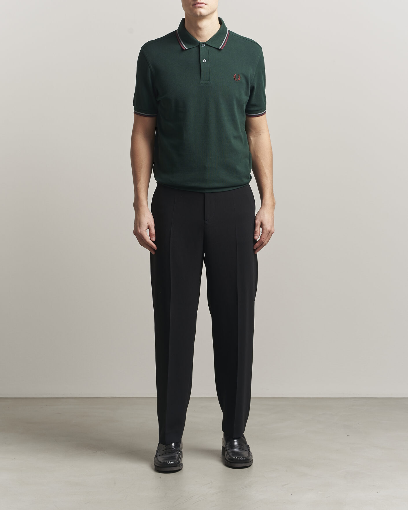 Hombres | Polos | Fred Perry | Twin Tipped Polo Shirt Grassroots Green