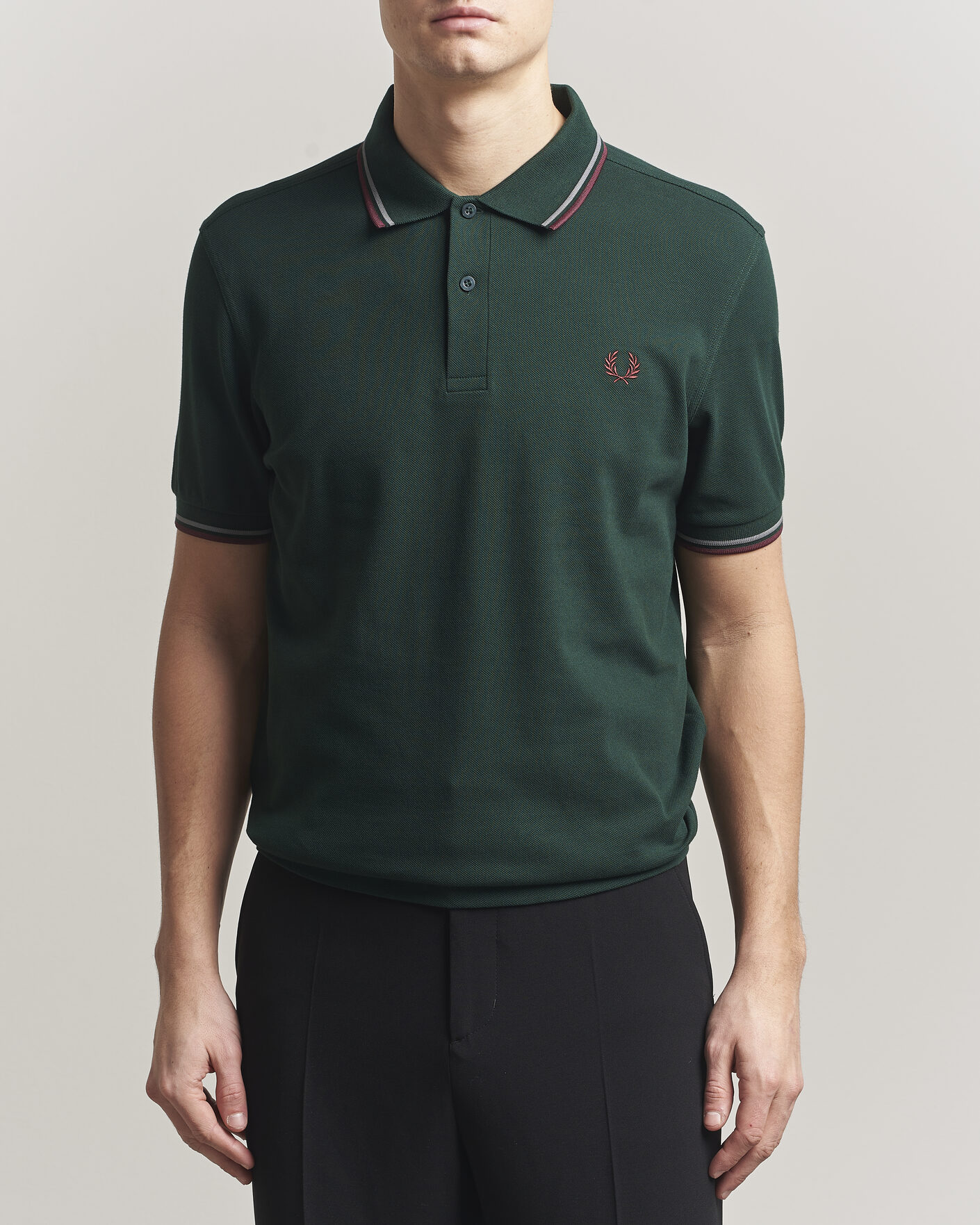 Hombres | Polos | Fred Perry | Twin Tipped Polo Shirt Grassroots Green