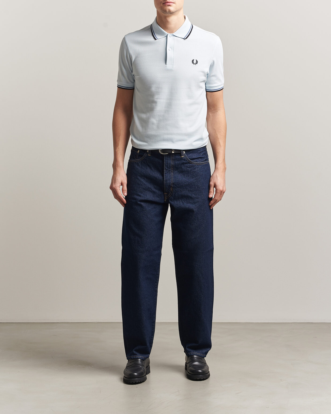 Hombres | Polos | Fred Perry | Twin Tipped Polo Shirt Light Ice