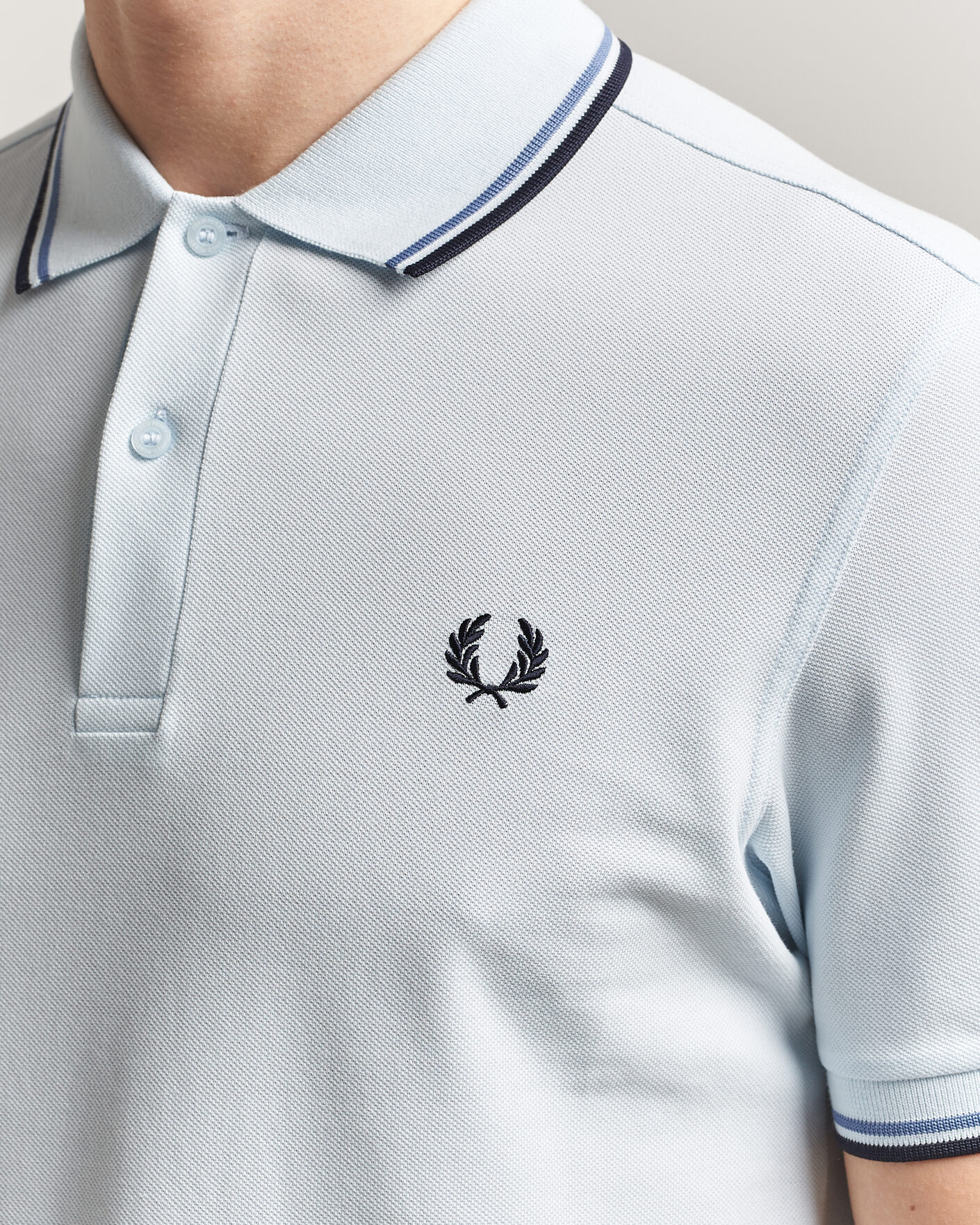 Hombres | Polos | Fred Perry | Twin Tipped Polo Shirt Light Ice