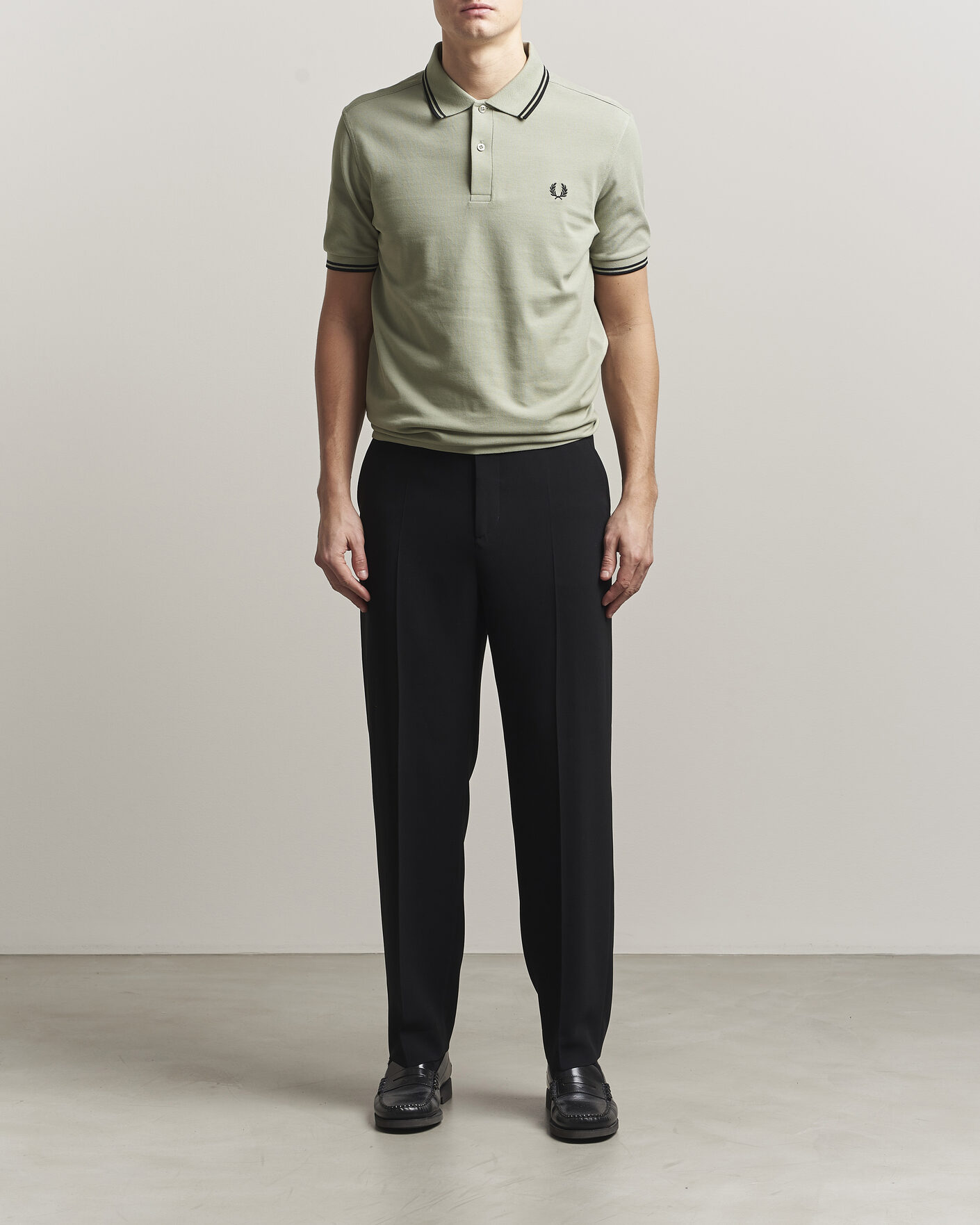 Hombres | Polos | Fred Perry | Twin Tipped Polo Shirt Seagrass Green