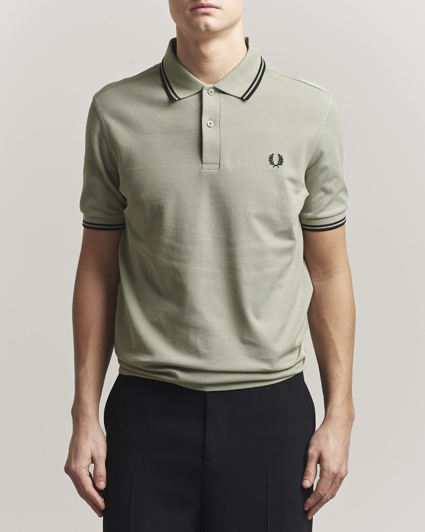 Hombres | Polos | Fred Perry | Twin Tipped Polo Shirt Seagrass Green