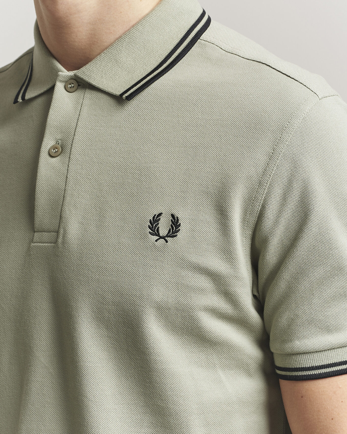Hombres | Polos | Fred Perry | Twin Tipped Polo Shirt Seagrass Green