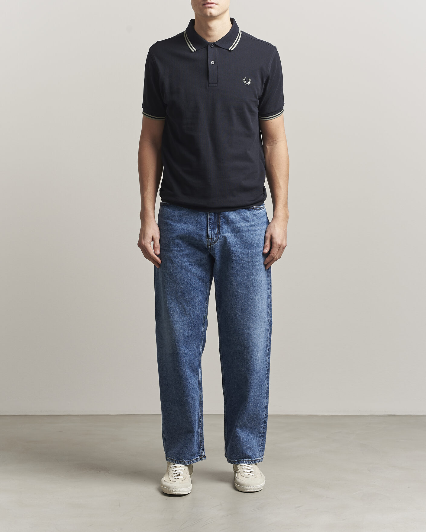 Hombres | Polos | Fred Perry | Twin Tipped Polo Shirt Navy