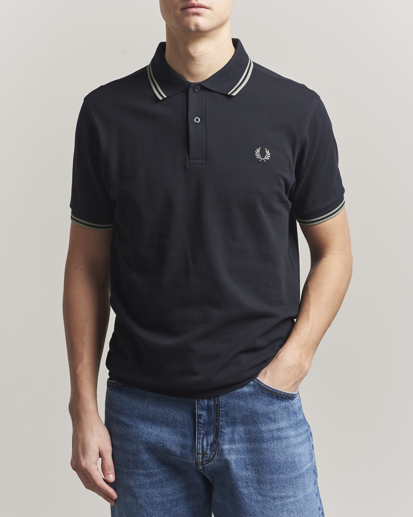 Hombres | Polos | Fred Perry | Twin Tipped Polo Shirt Navy