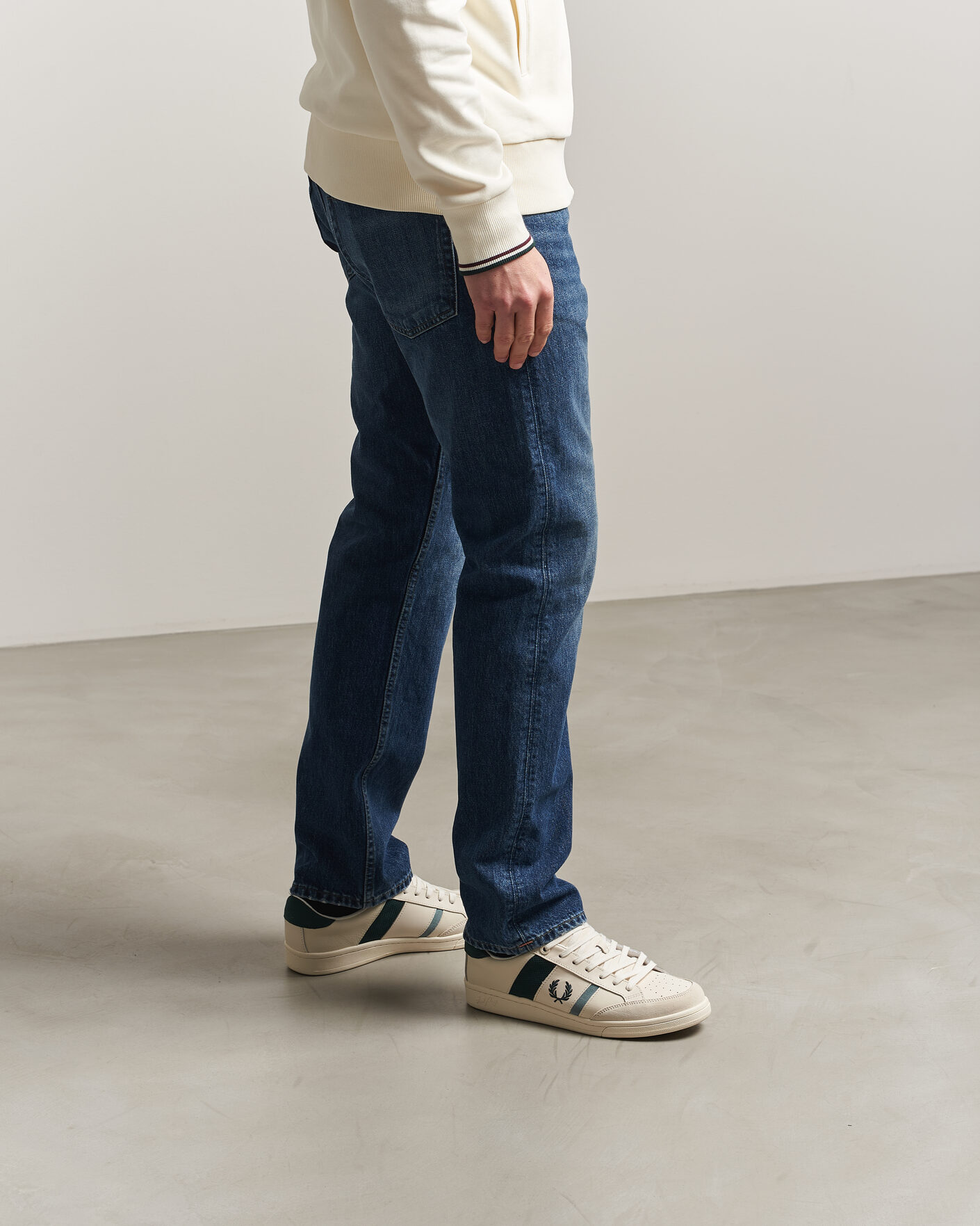 Hombres | Zapatillas | Fred Perry | B725 Leather/Suede Sneaker Ecru