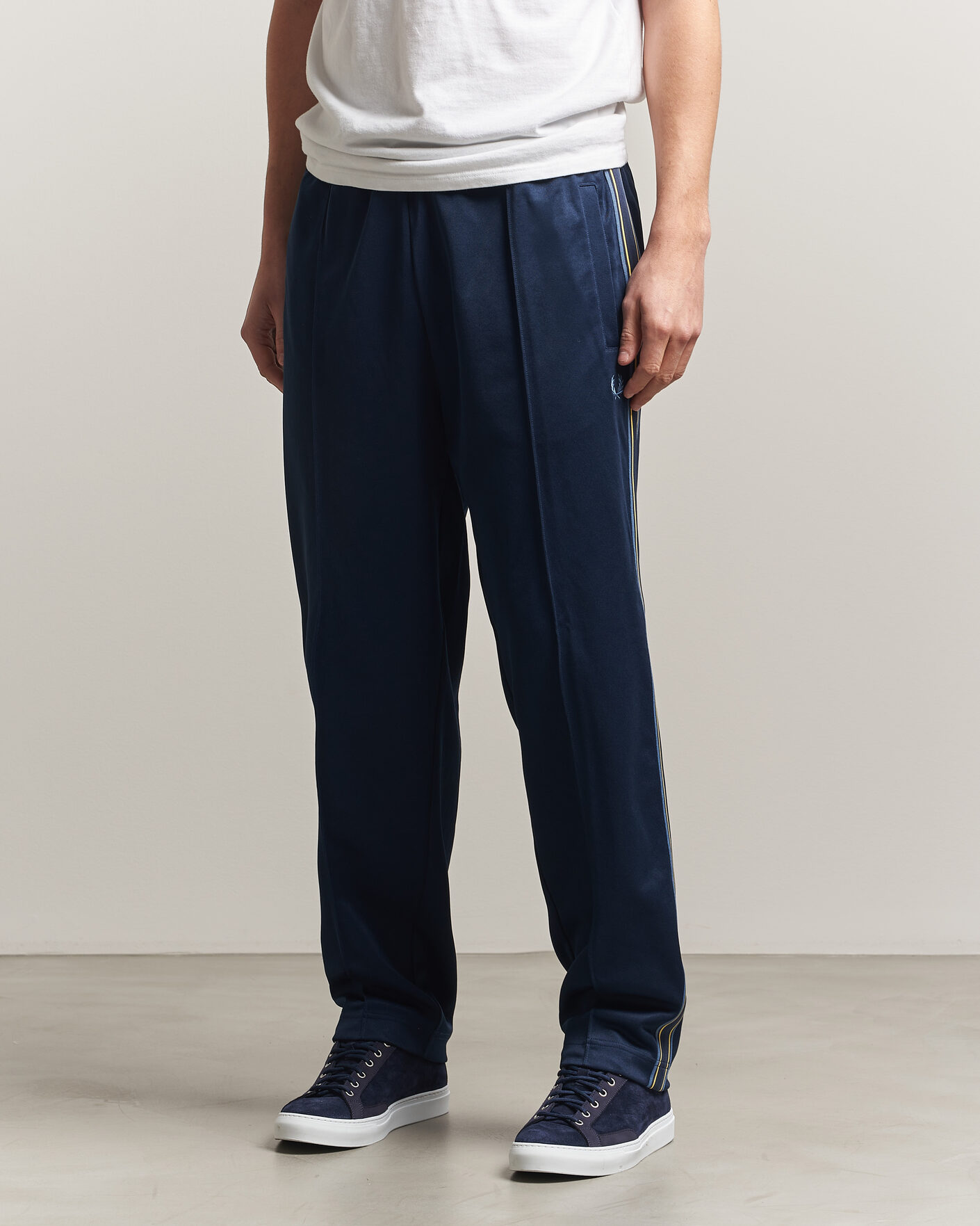 Hombres | Pantalones | Fred Perry | Tramline Taped Track Pants Tennis Blue