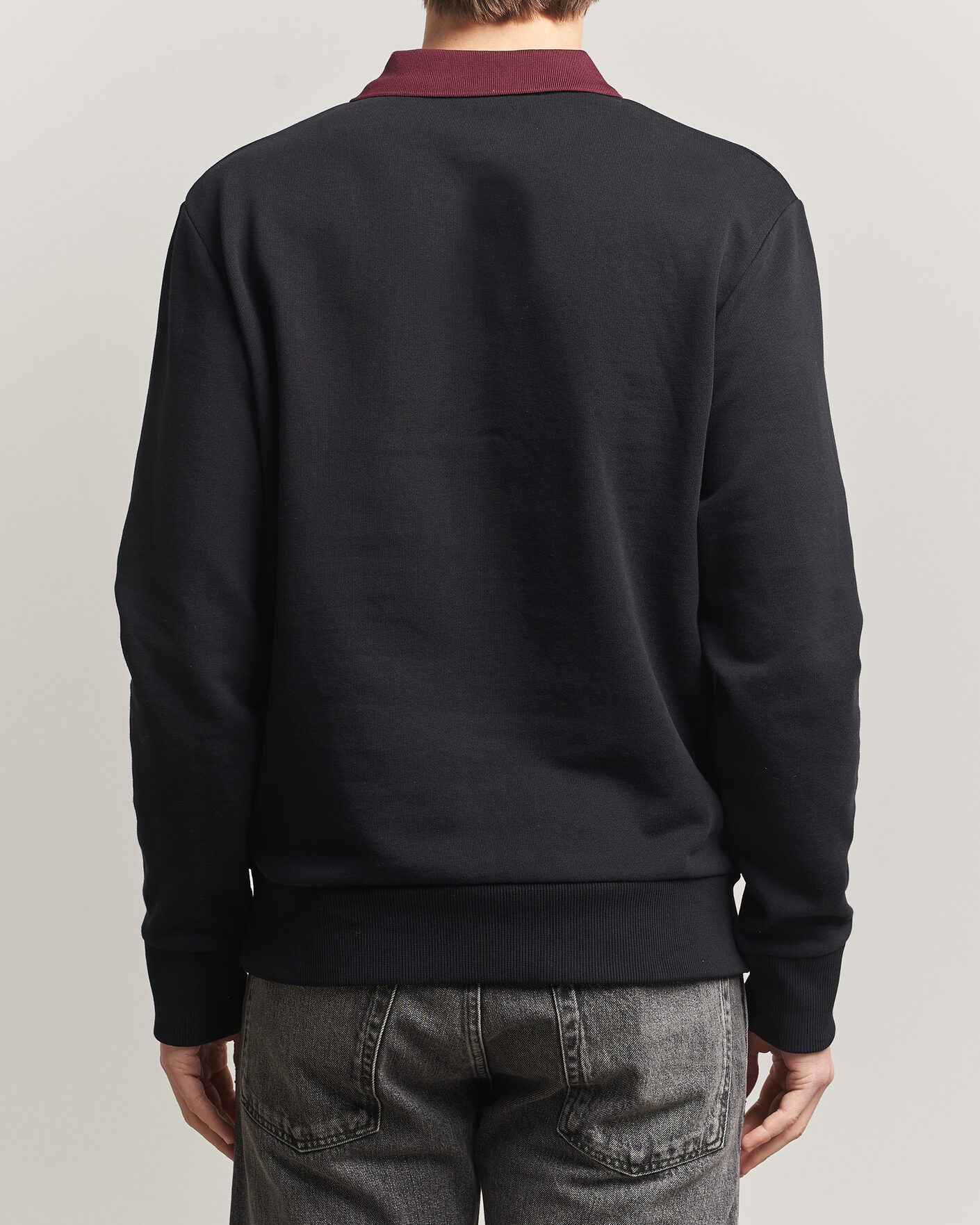 Hombres | Jerséis y prendas de punto | Fred Perry | Embroidered Paneled Polo Sweater Black