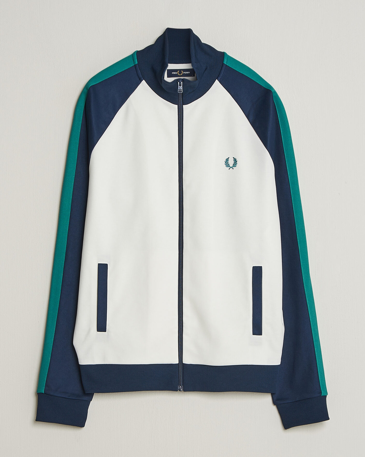 Hombres | Jerséis y prendas de punto | Fred Perry | Contrast Sleeve Track Jacket Snow White