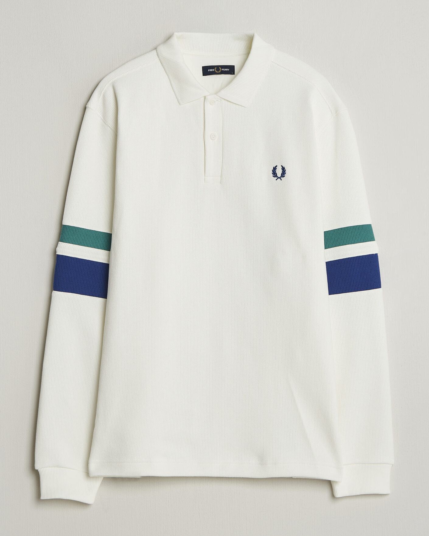 Hombres | Jerséis y prendas de punto | Fred Perry | Tipped Sleeve Rugger Snow White