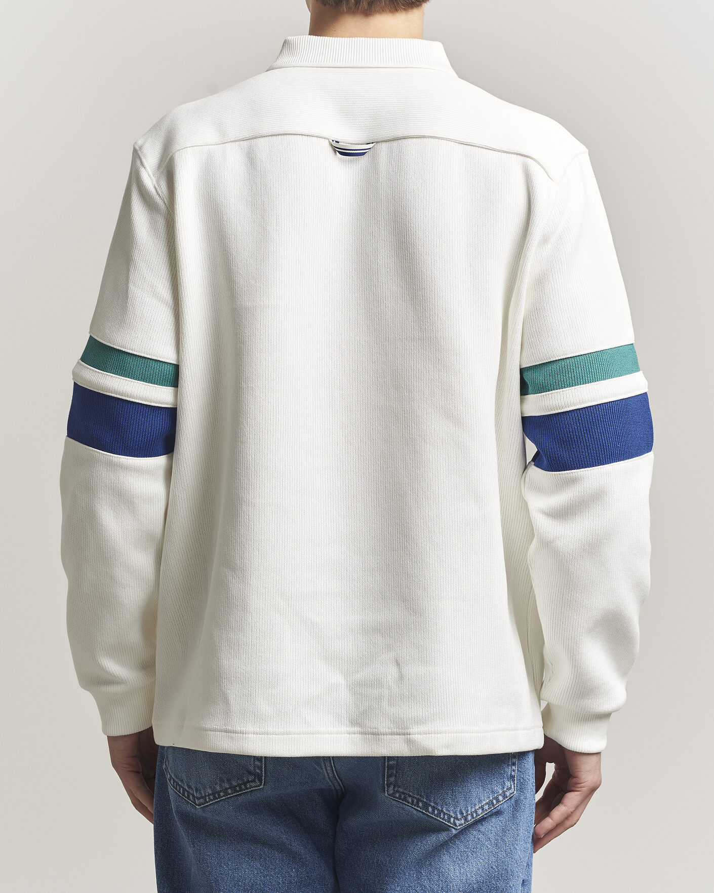 Hombres | Jerséis y prendas de punto | Fred Perry | Tipped Sleeve Rugger Snow White