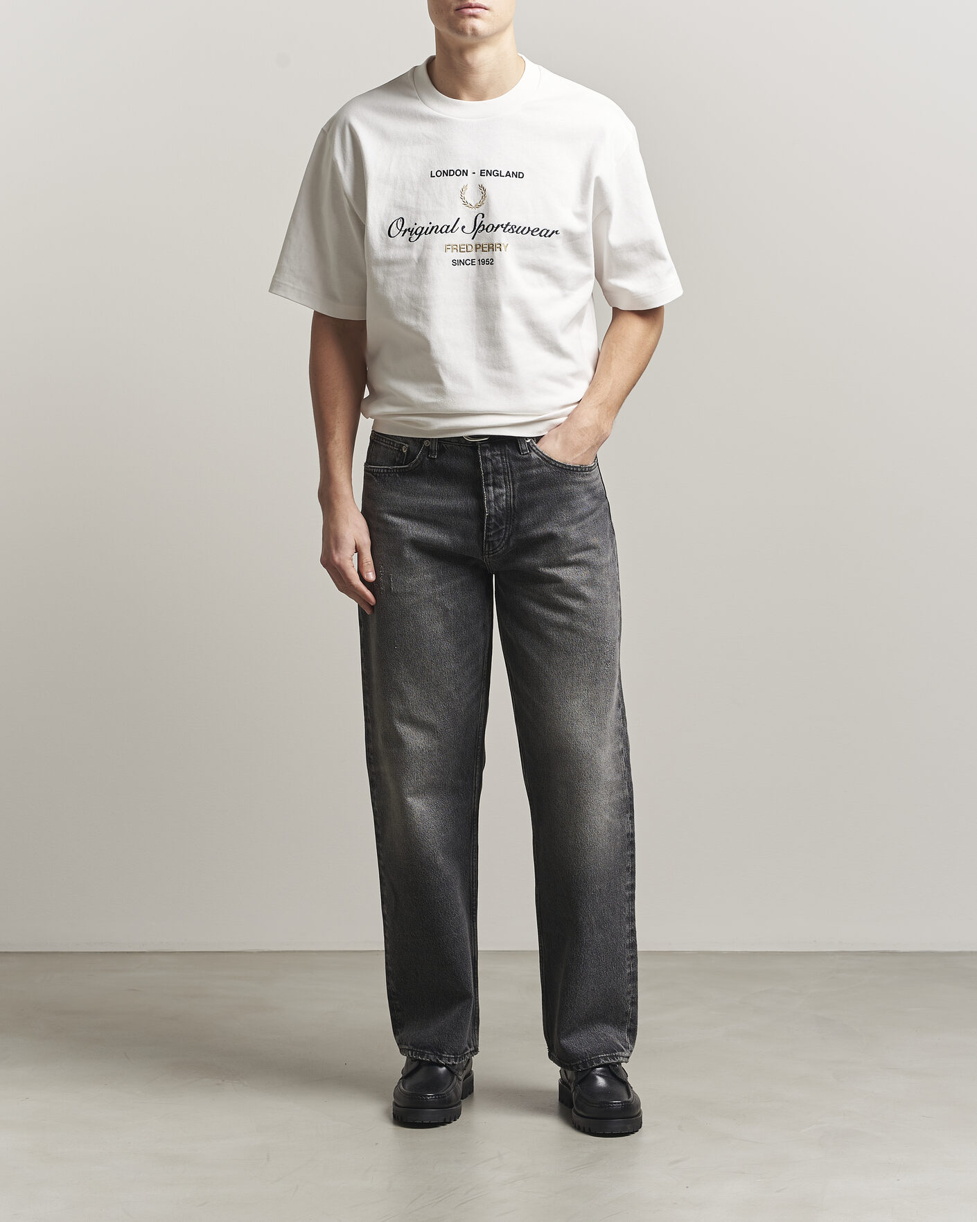 Hombres | Camisetas | Fred Perry | Original Sportswear T-Shirt Snow White