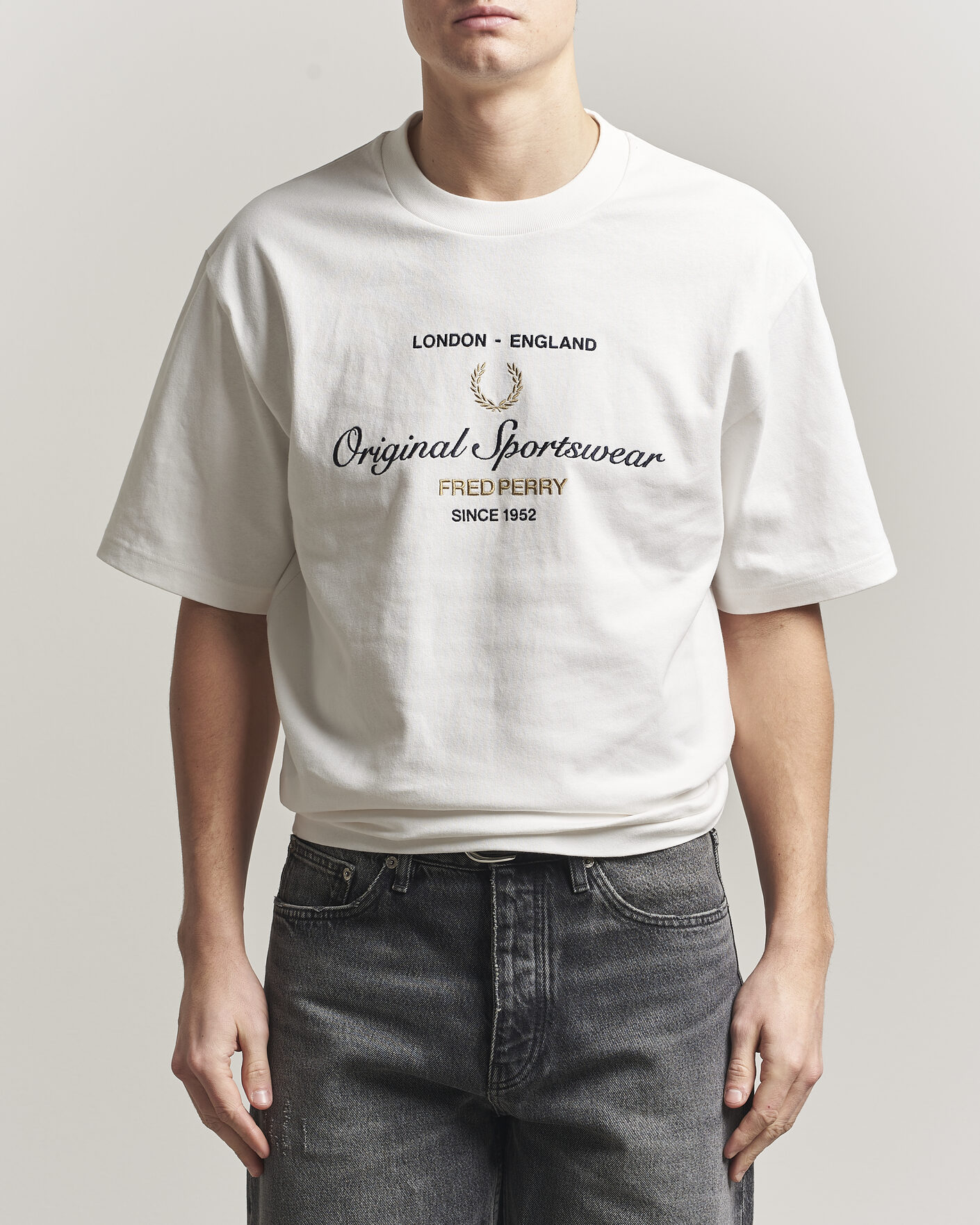 Hombres | Camisetas | Fred Perry | Original Sportswear T-Shirt Snow White