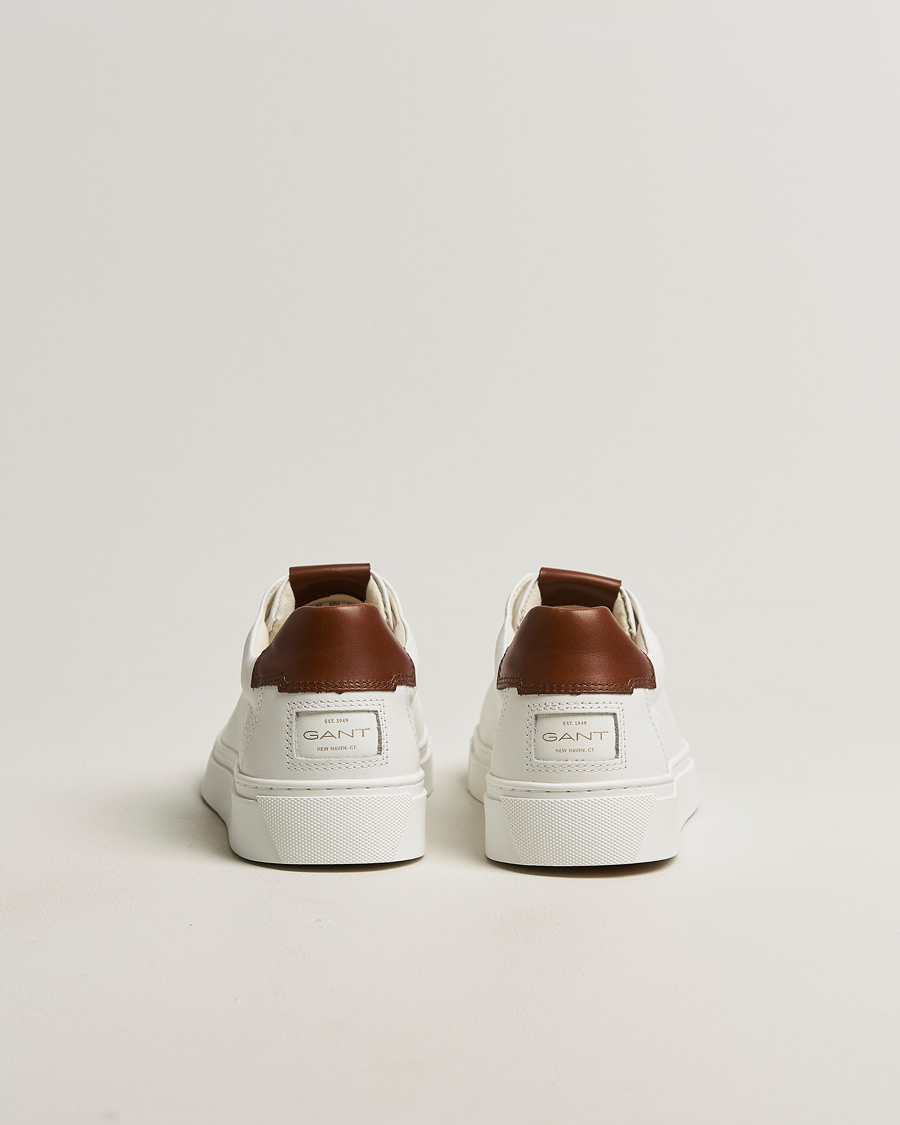 Hombres | Zapatillas | Gant | Mc Julien Leather Sneaker White/Dark Tan