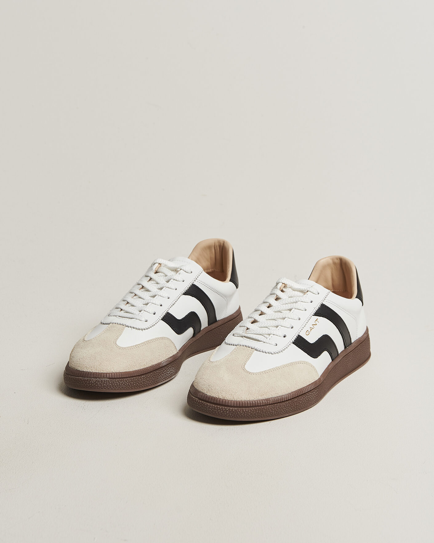 Hombres | Zapatillas | Gant | Cuzmo Leather/Suede Sneaker White/Black
