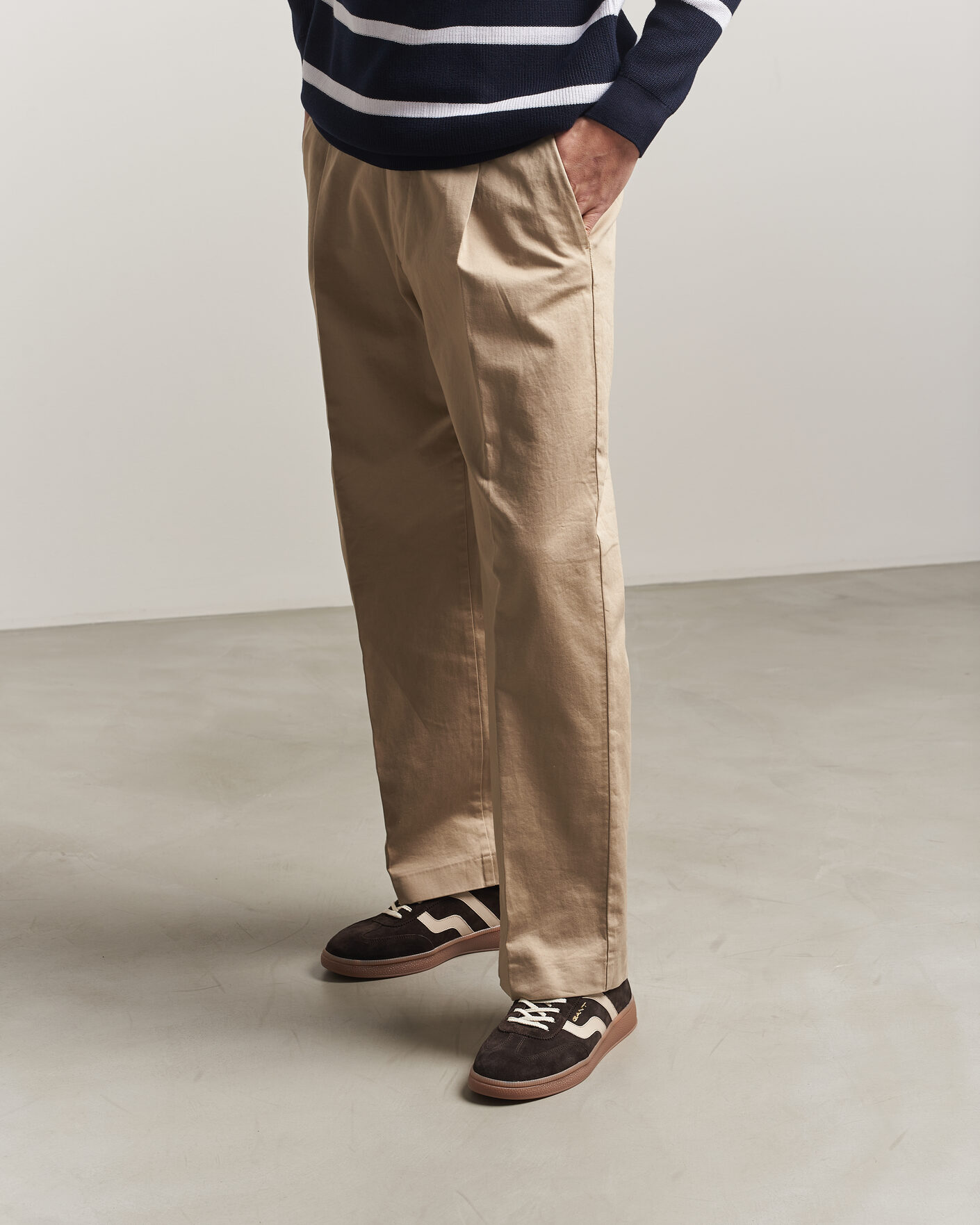 Hombres | Zapatillas | Gant | Cuzmo Suede Sneaker Dark Brown/White