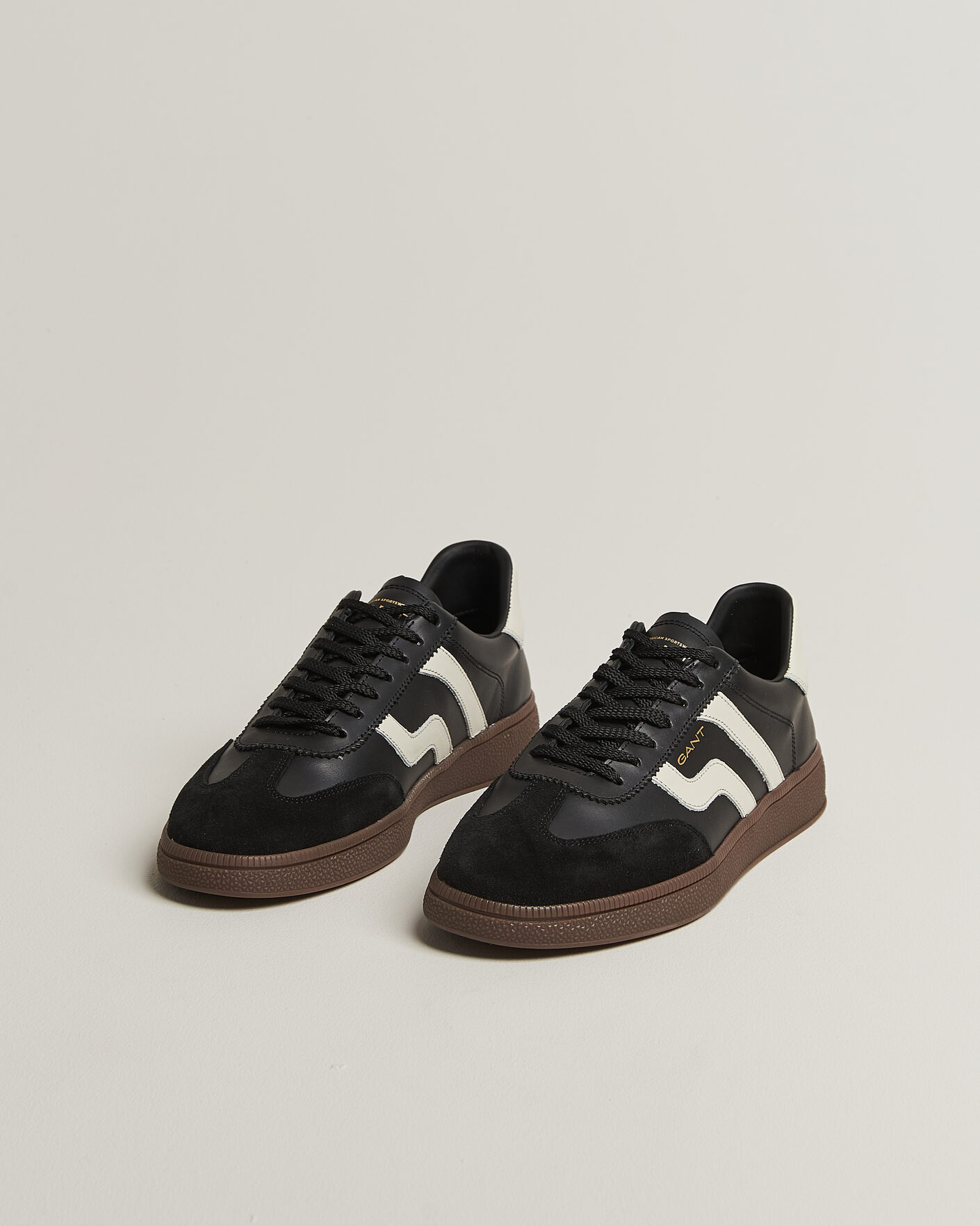 Hombres | Zapatillas | Gant | Cuzmo Leather/Suede Sneaker Black/White