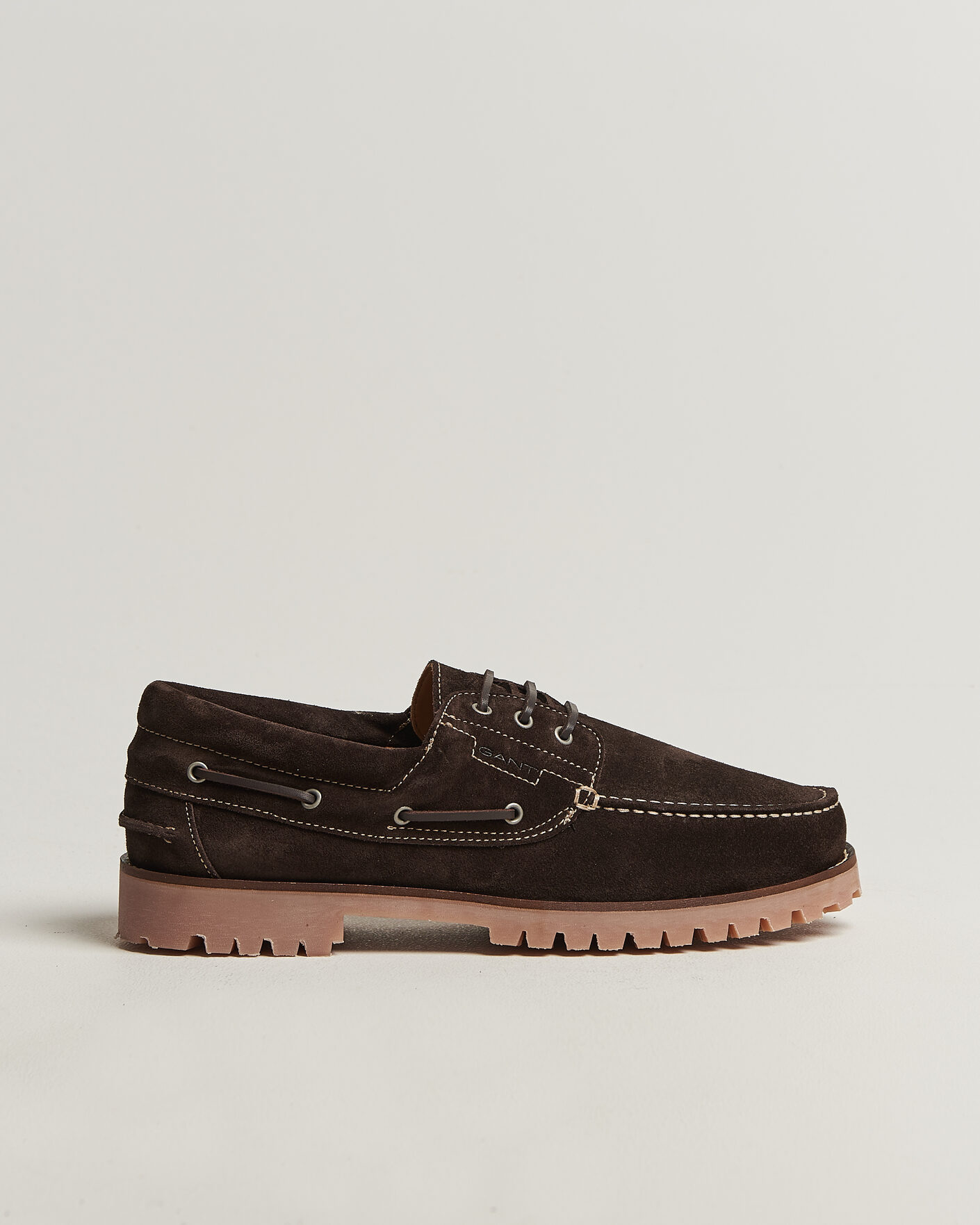 Hombres | Zapatos náuticos | GANT | Tratton Suede Boat Shoe Dark Brown