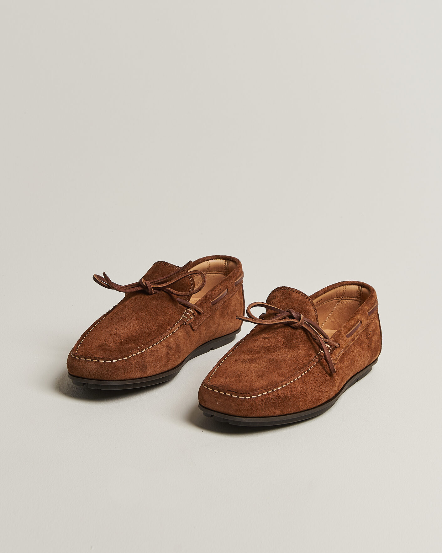 Hombres | Mocasines | Gant | Wilmon Laced Suede Car Shoe Cognac