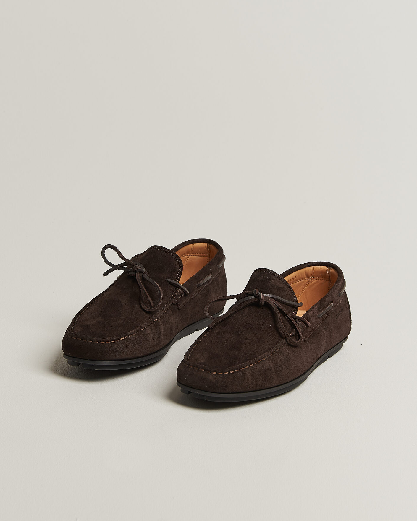 Hombres | Mocasines | Gant | Wilmon Laced Suede Car Shoe Dark Brown
