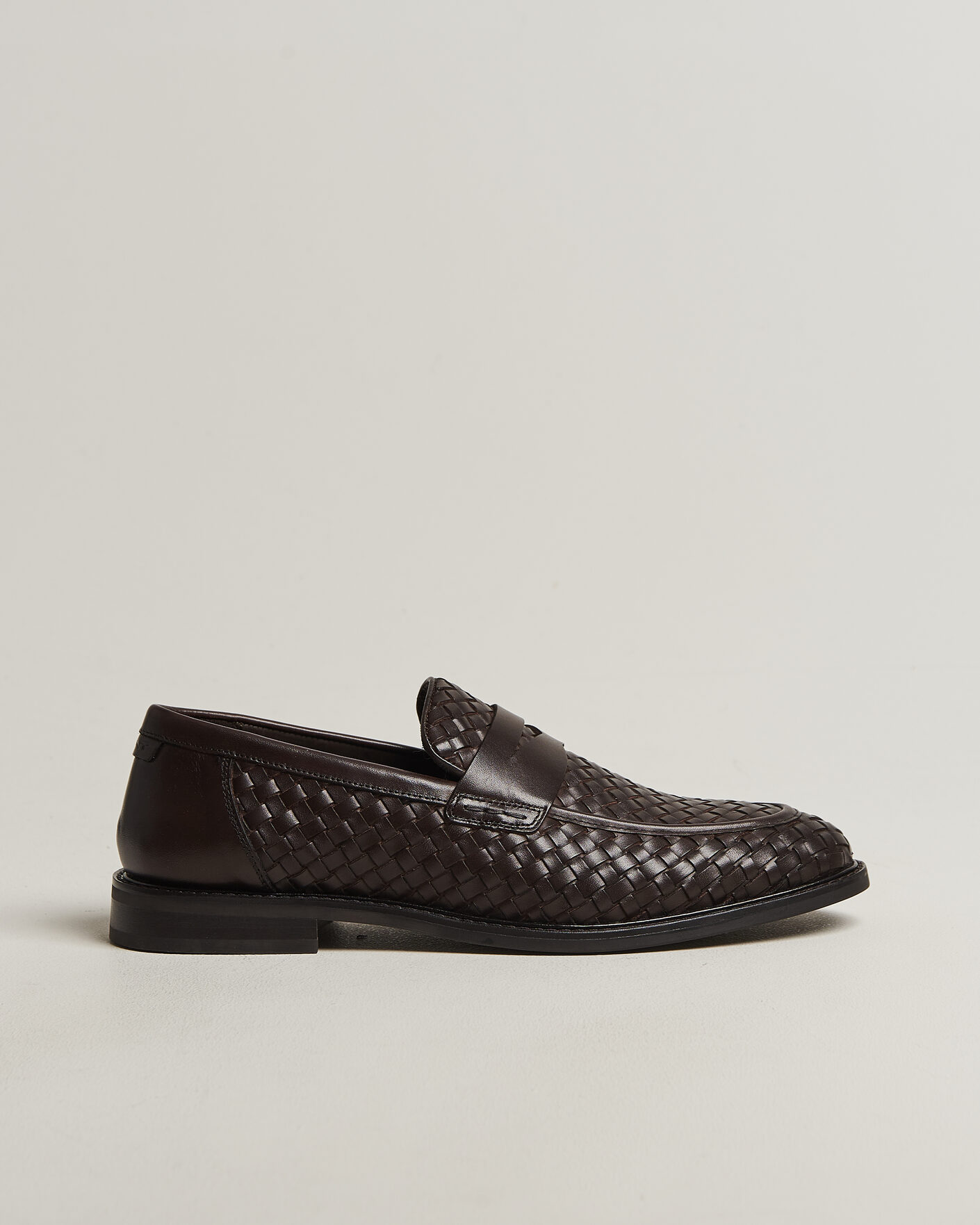 Hombres | Mocasines | Gant | Lozham Braided Leather Loafer Dark Brown