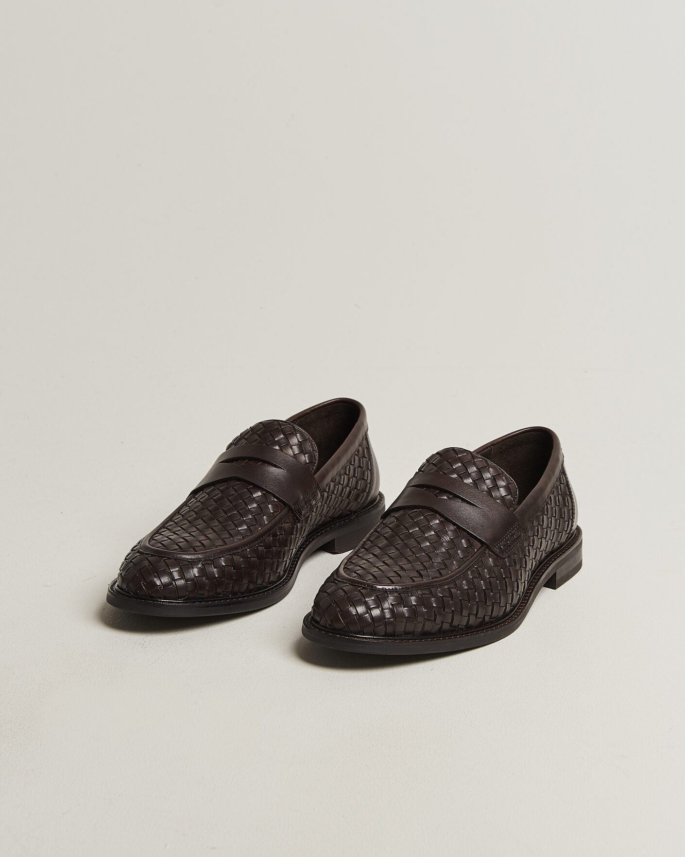 Hombres | Mocasines | Gant | Lozham Braided Leather Loafer Dark Brown