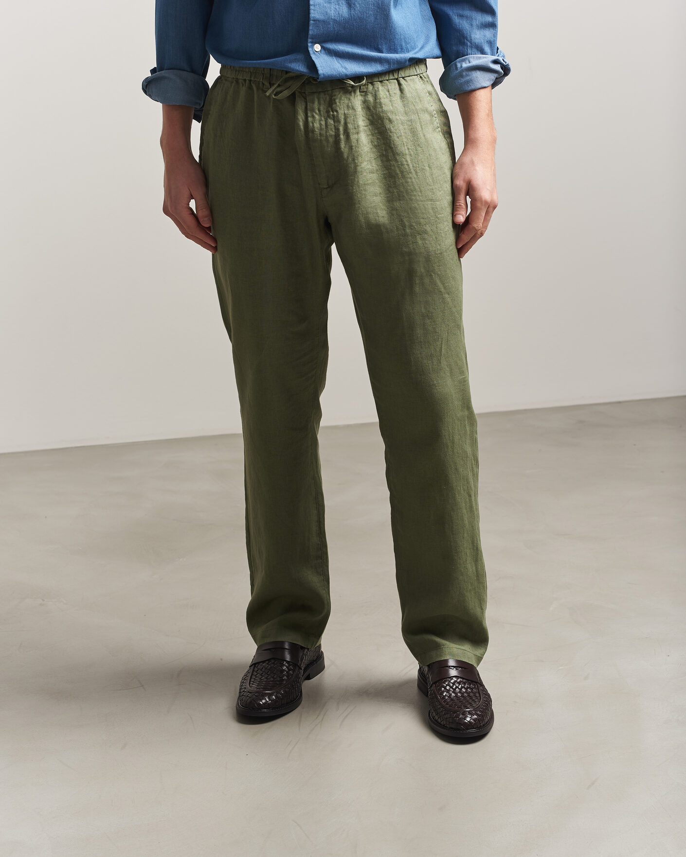 Hombres | Mocasines | Gant | Lozham Braided Leather Loafer Dark Brown