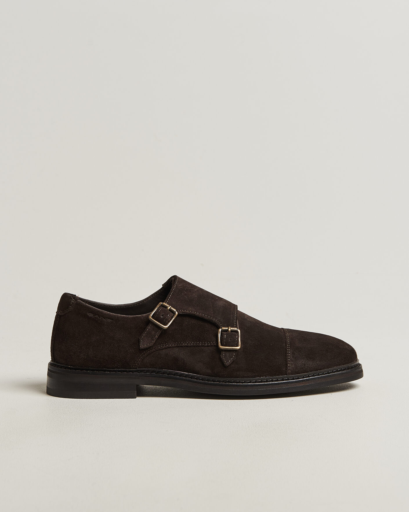 Hombres | Zapatos monk strap | Gant | Bidford Suede Double Monkstrap Dark Brown