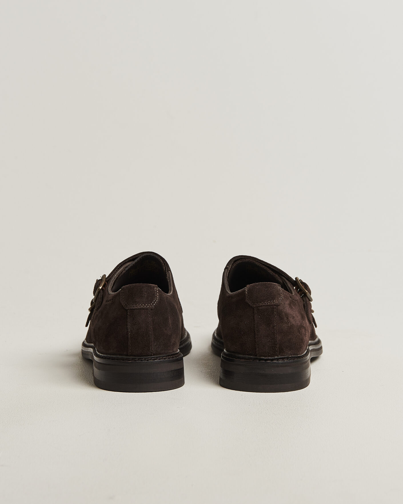 Hombres | Zapatos monk strap | Gant | Bidford Suede Double Monkstrap Dark Brown