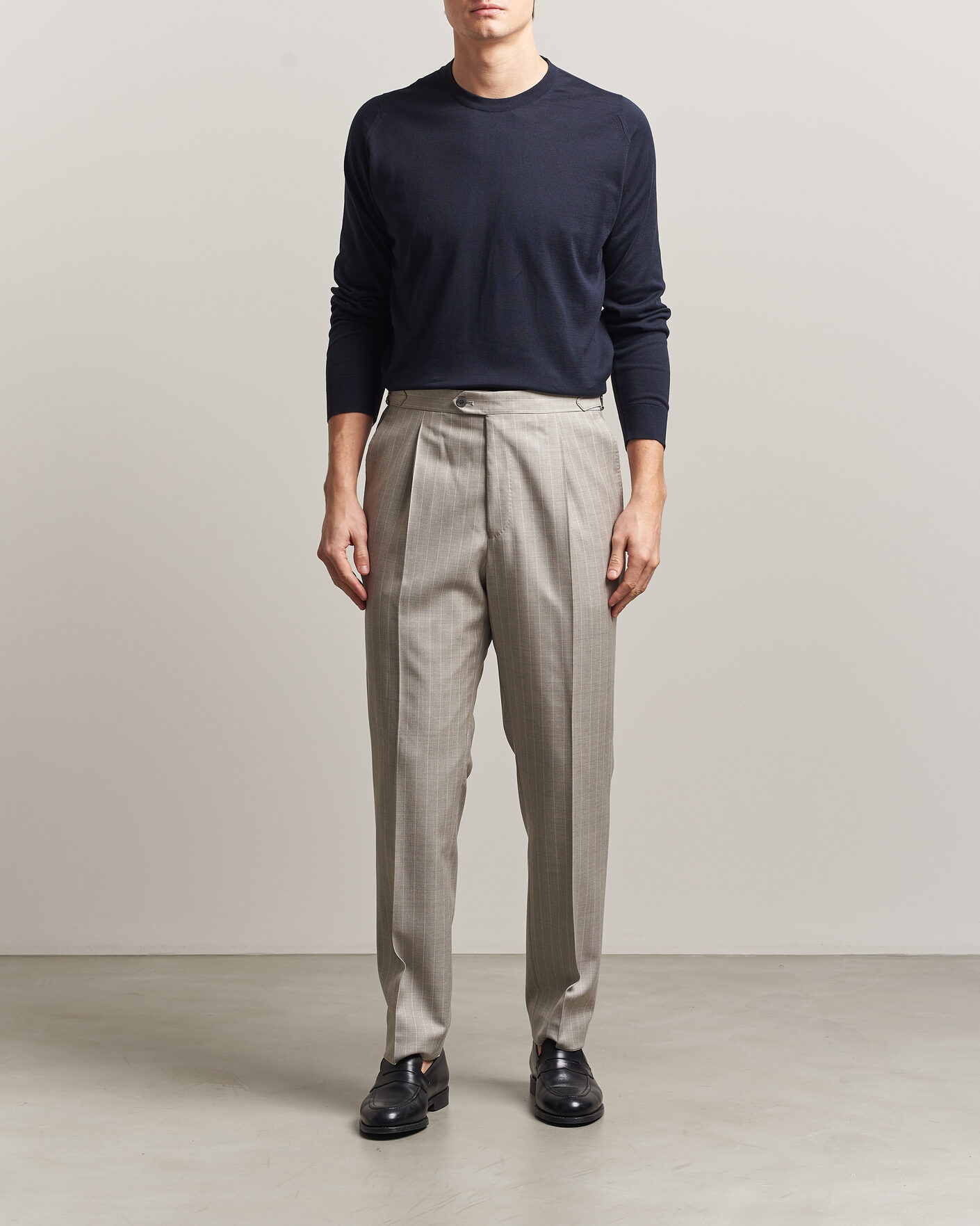 Hombres | Jerséis y prendas de punto | John Smedley | Rowland Sea Island Crew Neck Pullover Navy