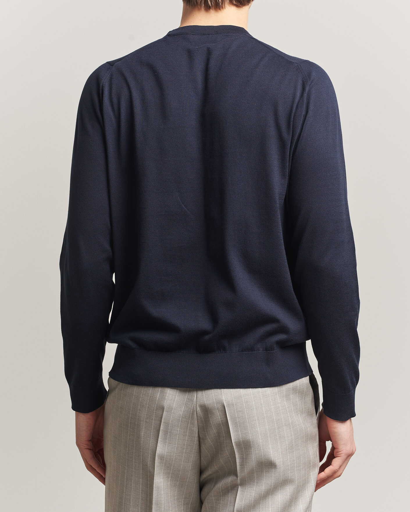 Hombres | Jerséis y prendas de punto | John Smedley | Rowland Sea Island Crew Neck Pullover Navy