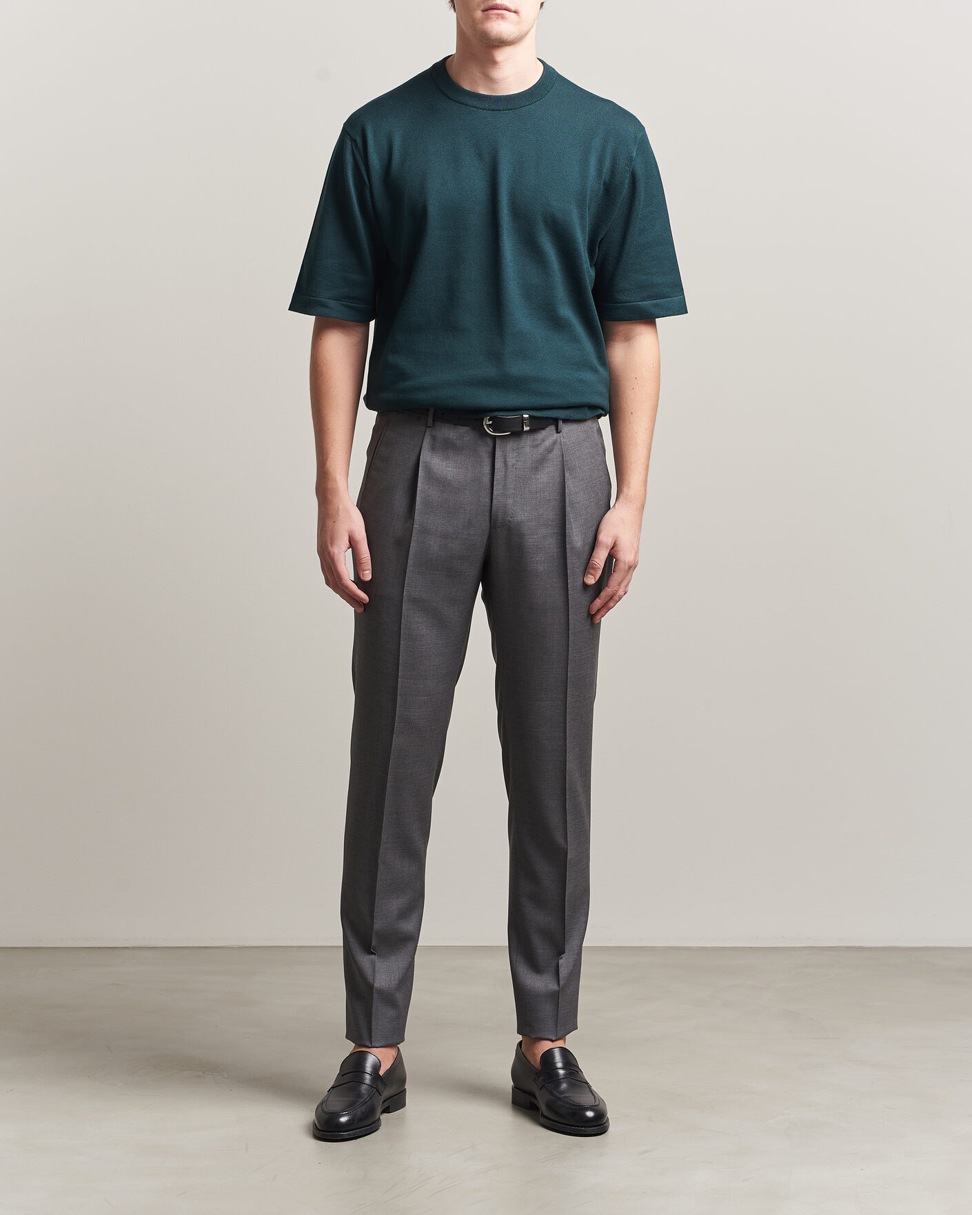 Hombres | Camisetas | John Smedley | Tindall Sea Island Cotton T-Shirt Rainforest