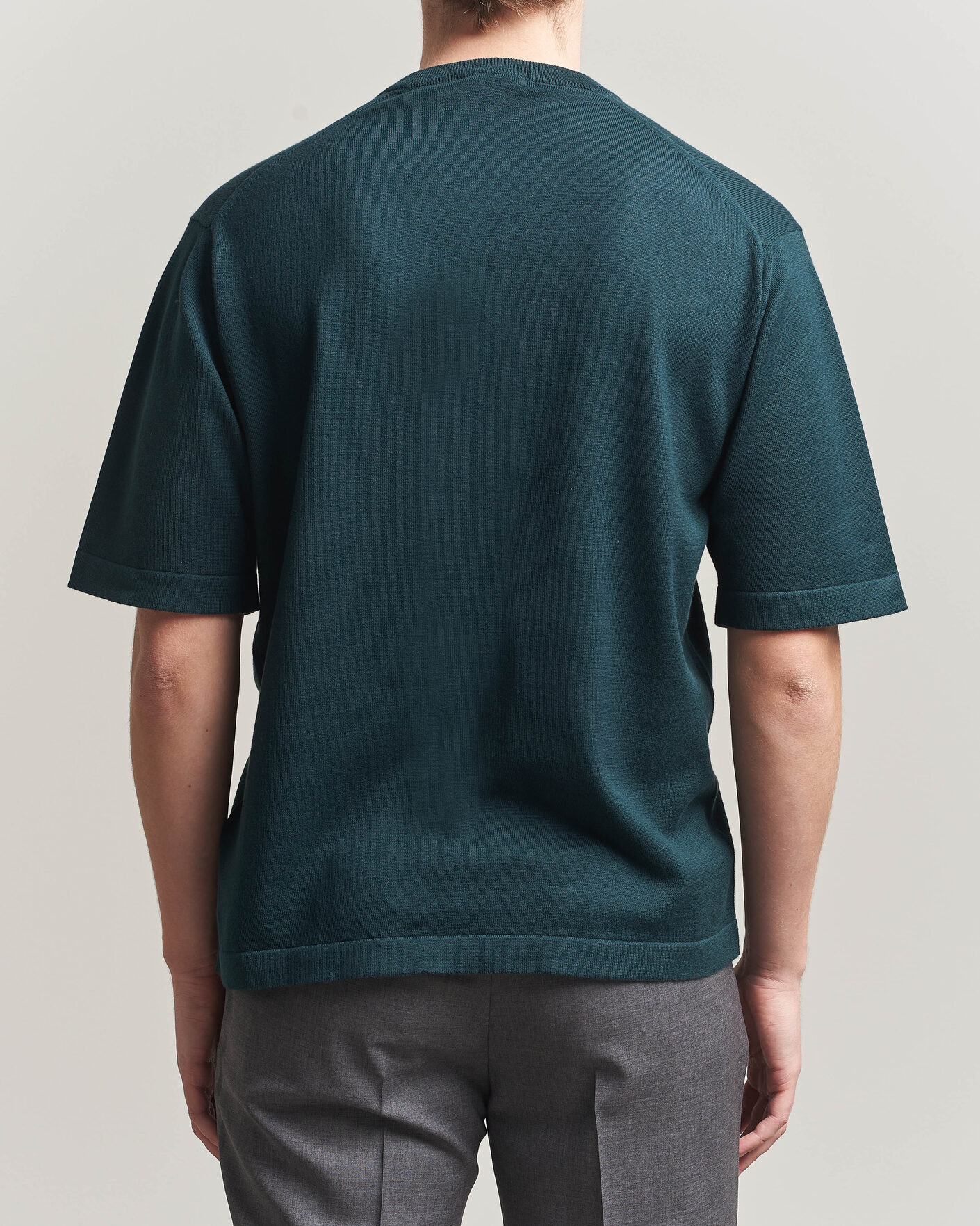 Hombres | Camisetas | John Smedley | Tindall Sea Island Cotton T-Shirt Rainforest
