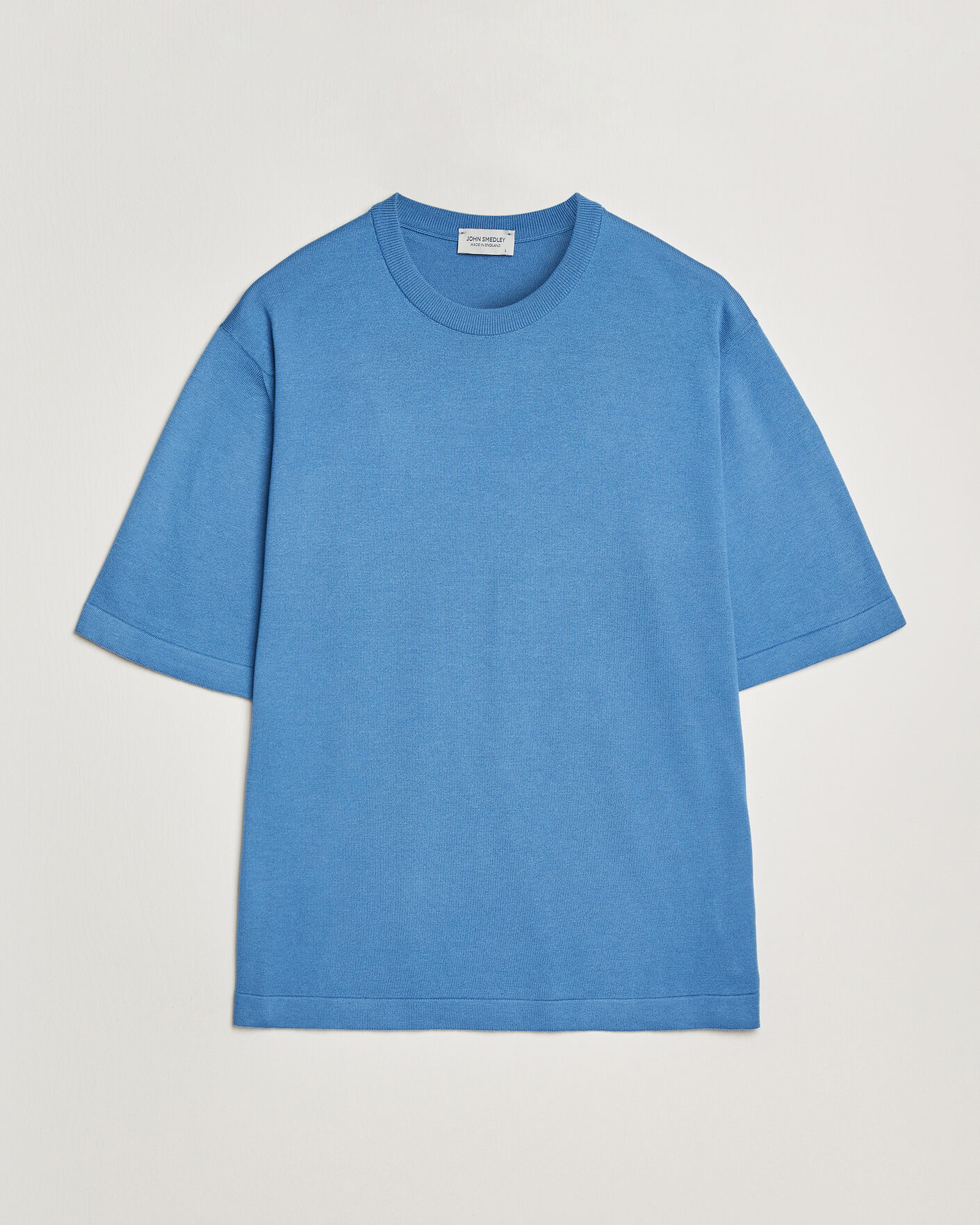 Hombres | Camisetas | John Smedley | Tindall Sea Island Cotton T-Shirt Skye Blue