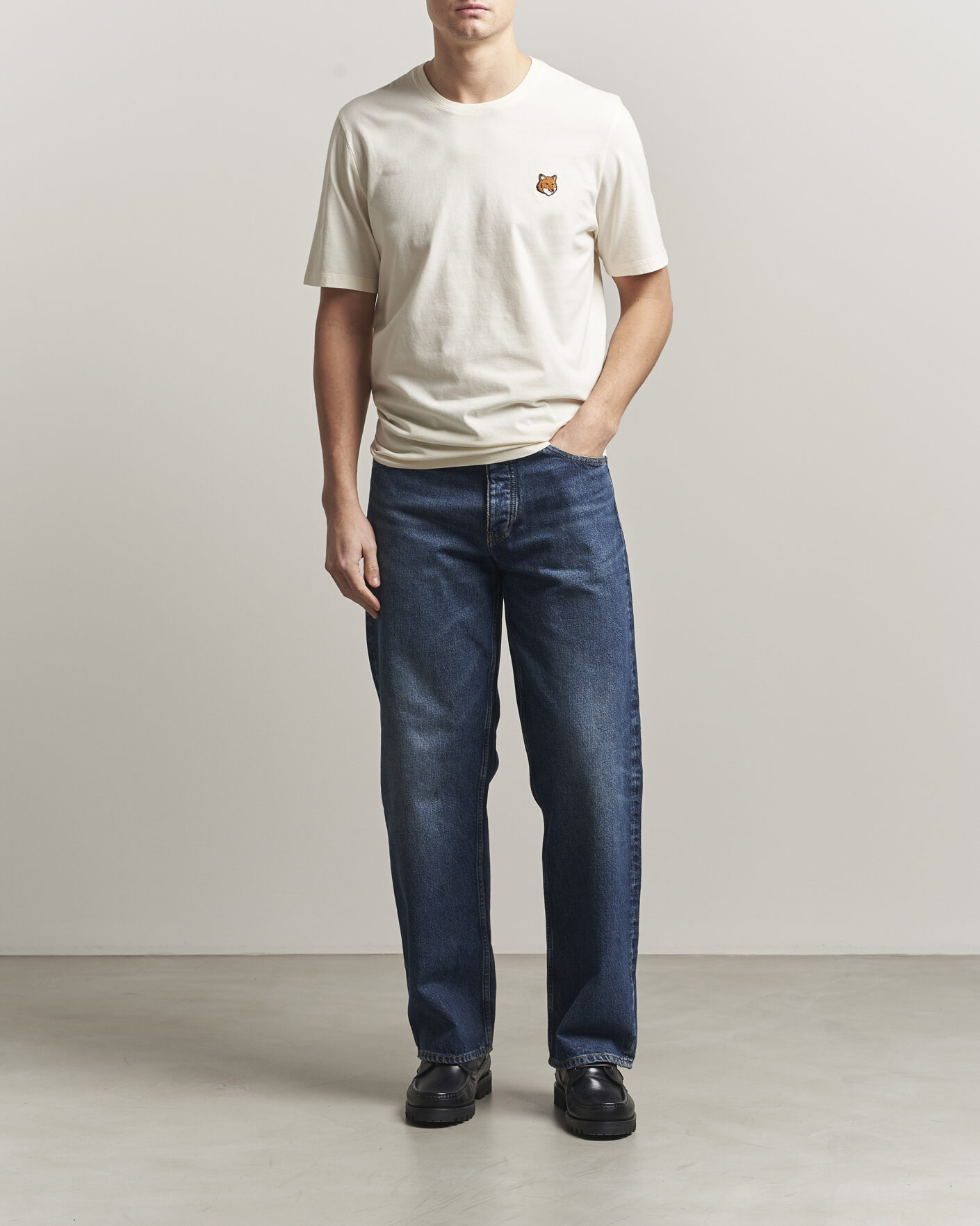 Hombres | Camisetas | Maison Kitsuné | Fox Head T-Shirt Noble Beige