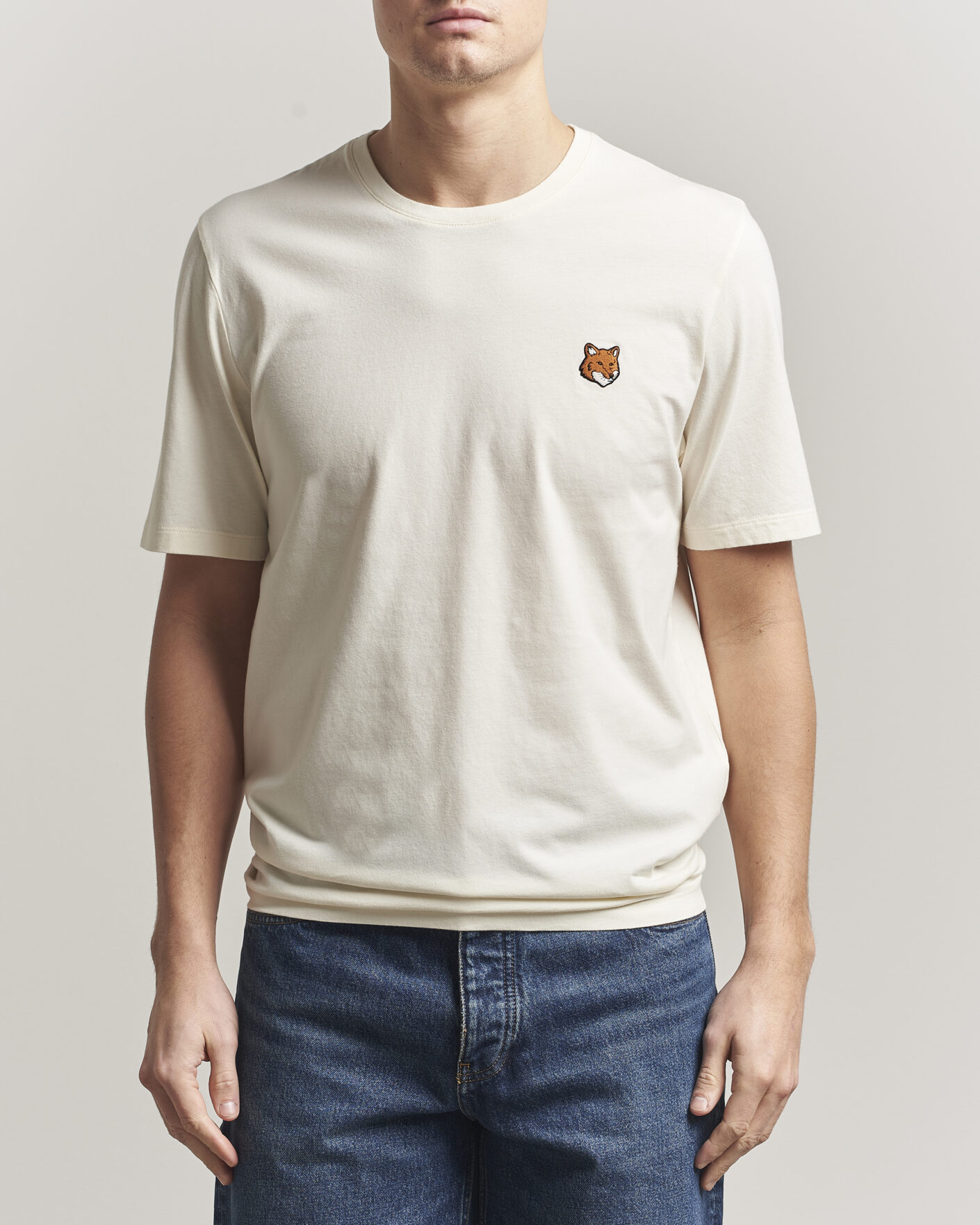 Hombres | Camisetas | Maison Kitsuné | Fox Head T-Shirt Noble Beige