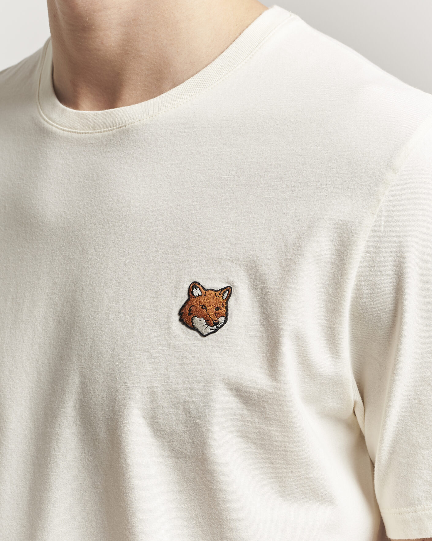 Hombres | Camisetas | Maison Kitsuné | Fox Head T-Shirt Noble Beige