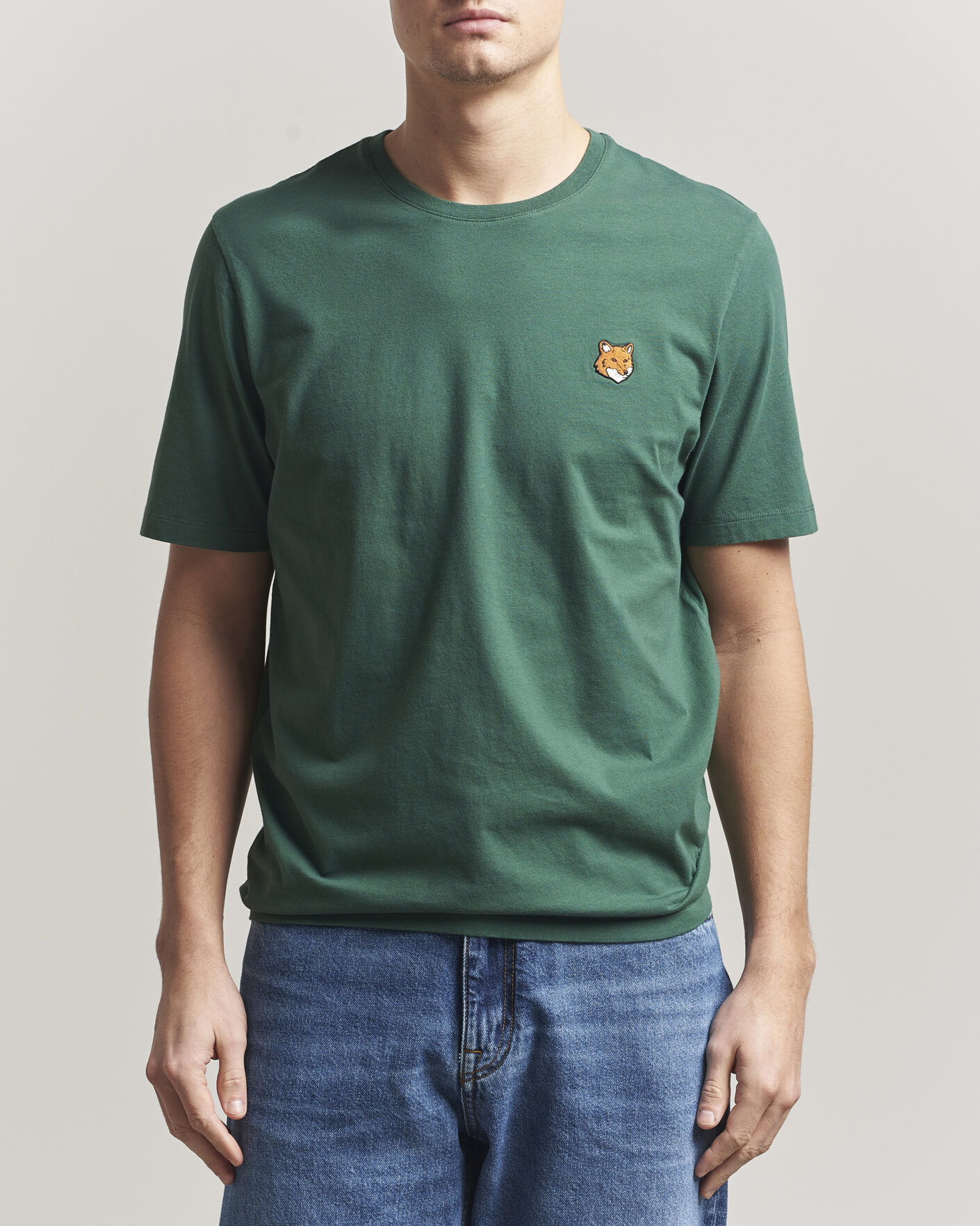 Hombres | Camisetas | Maison Kitsuné | Fox Head T-Shirt Bottle Green