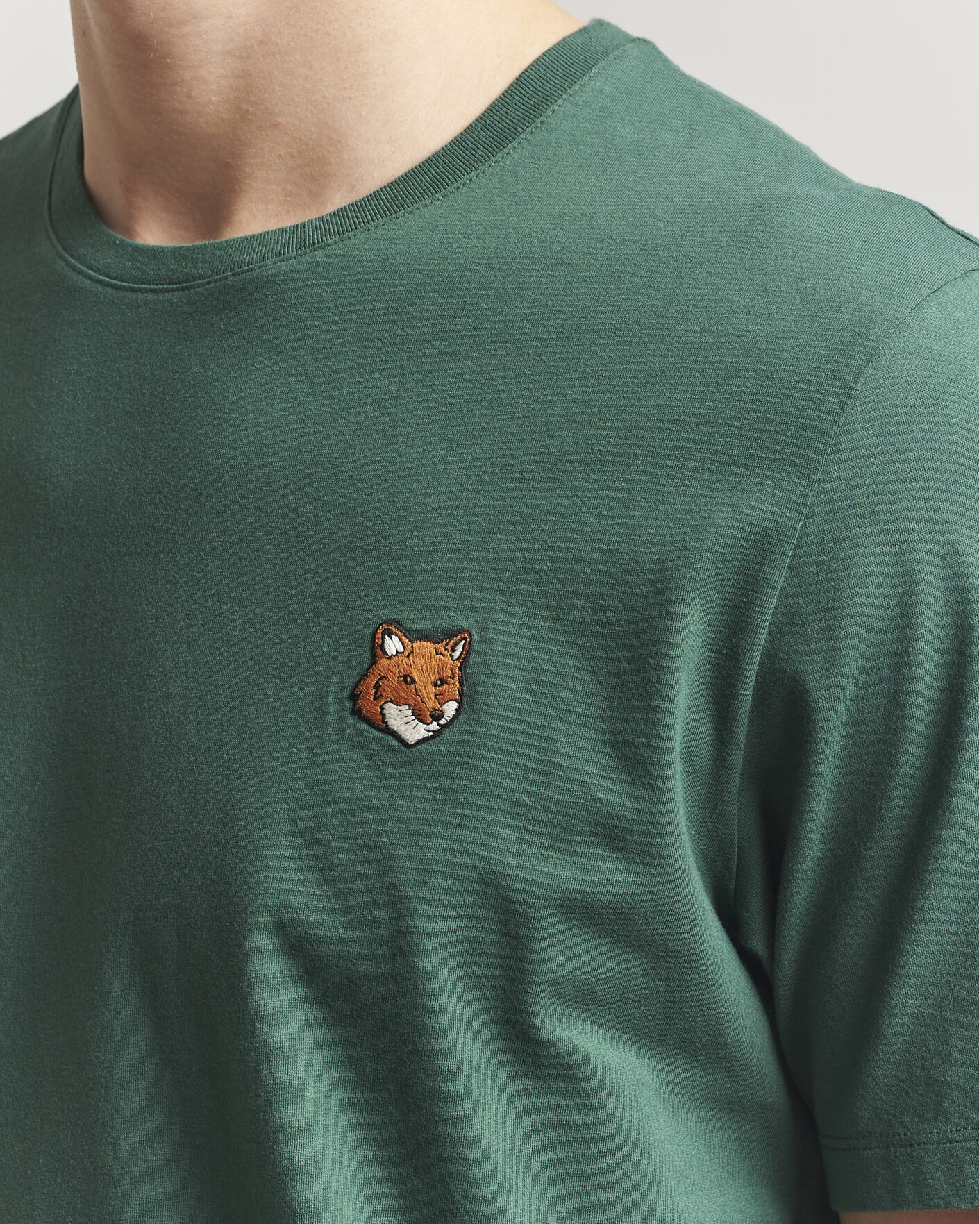Hombres | Camisetas | Maison Kitsuné | Fox Head T-Shirt Bottle Green