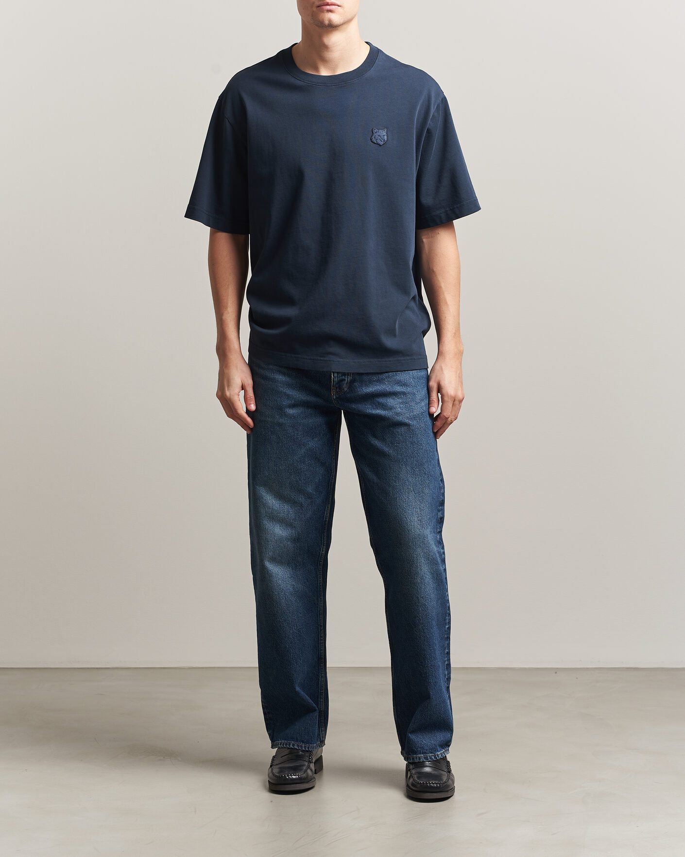 Hombres | Camisetas | Maison Kitsuné | Tonal Fox Head T-Shirt Navy